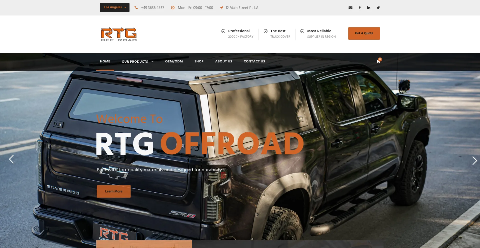 Website screenshot of Rtgoffroad.com
