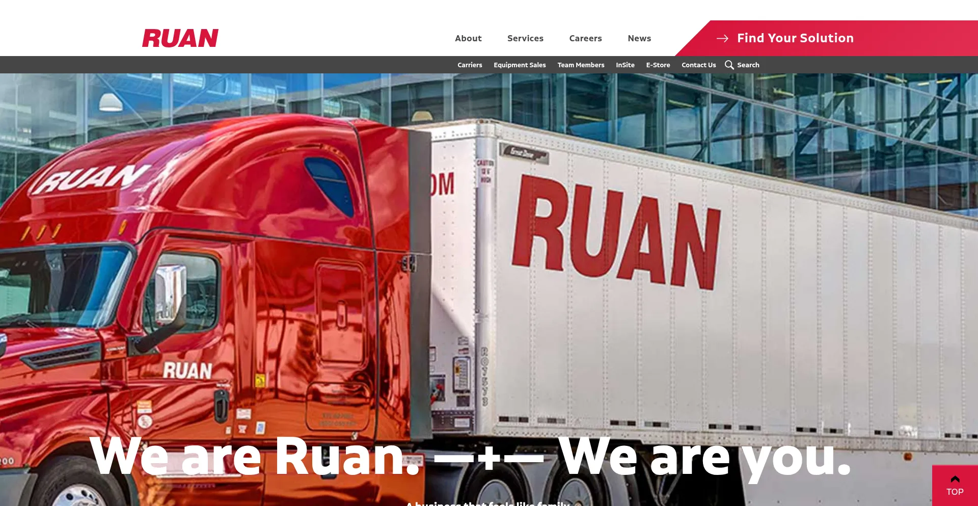 Website screenshot of Ruan.com