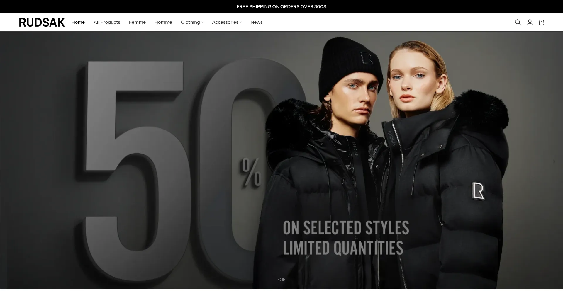 Website screenshot of Rudsakcanada.ca