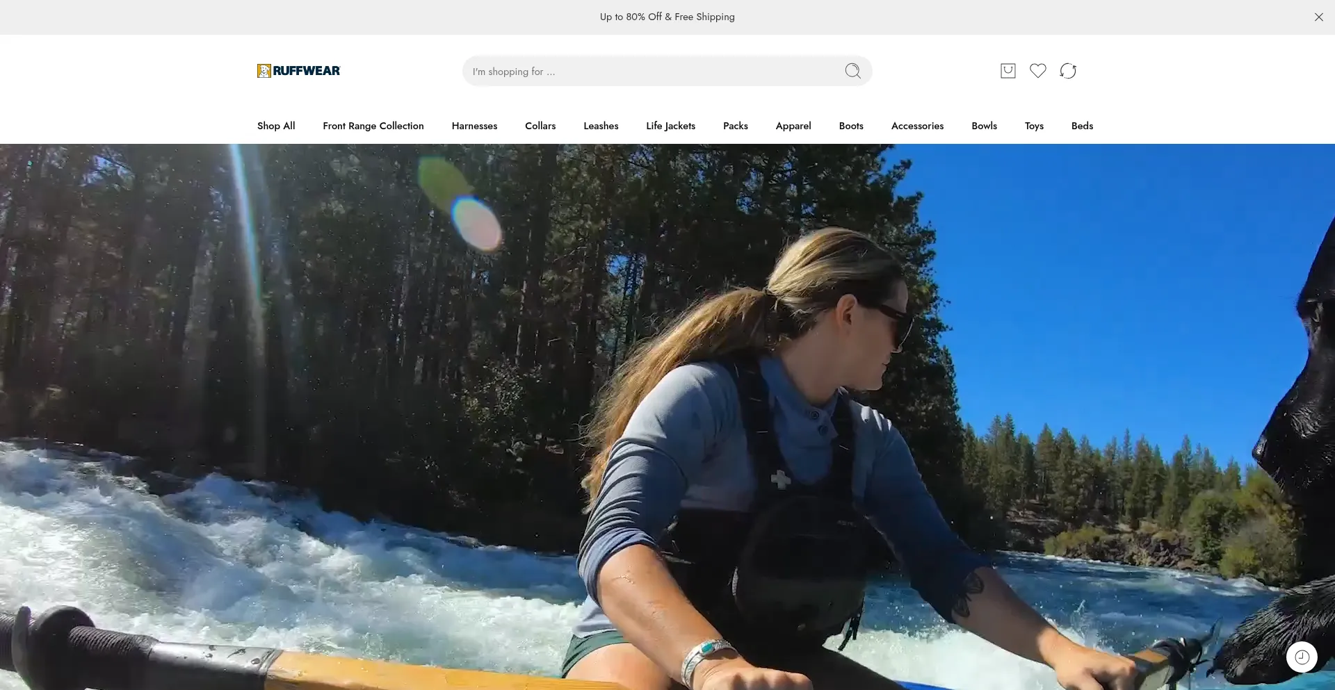 Website screenshot of Ruffweargear.com