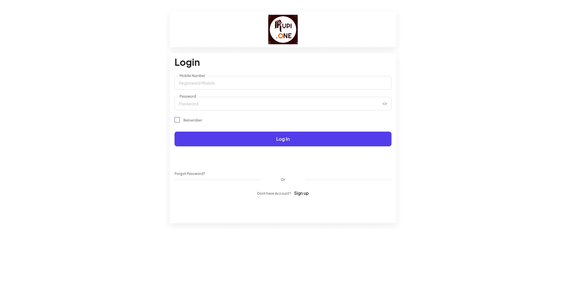 Website screenshot of Rupi.one