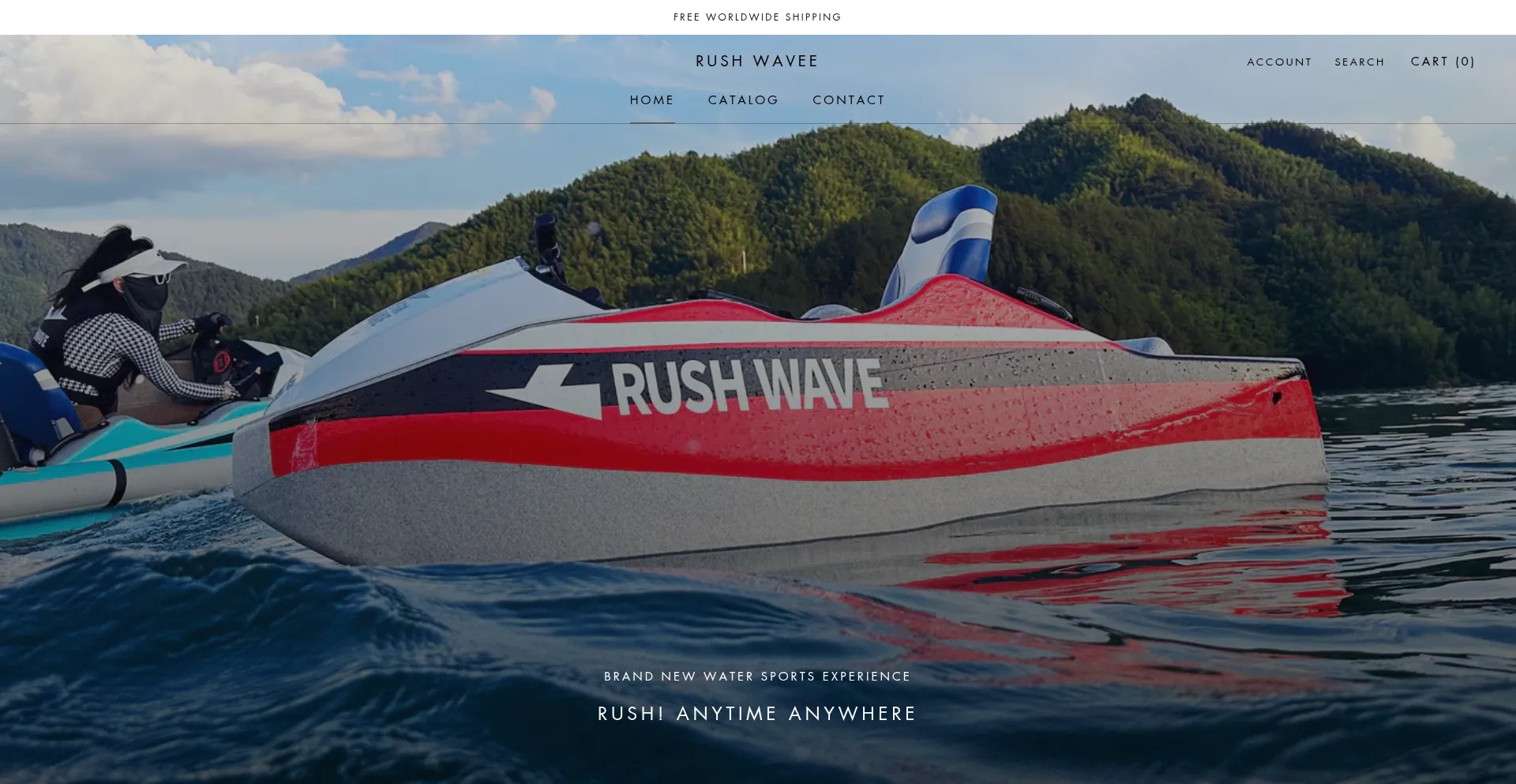 Website screenshot of Rushwavez.com