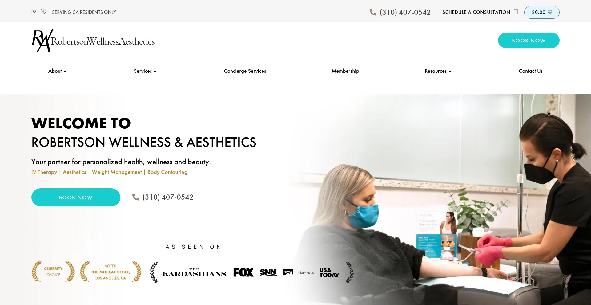 Website screenshot of Rwacenter.com