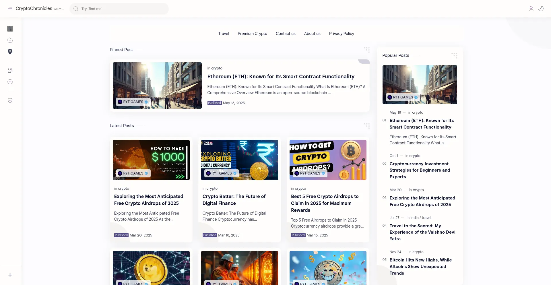 Website screenshot of Rytgames.xyz