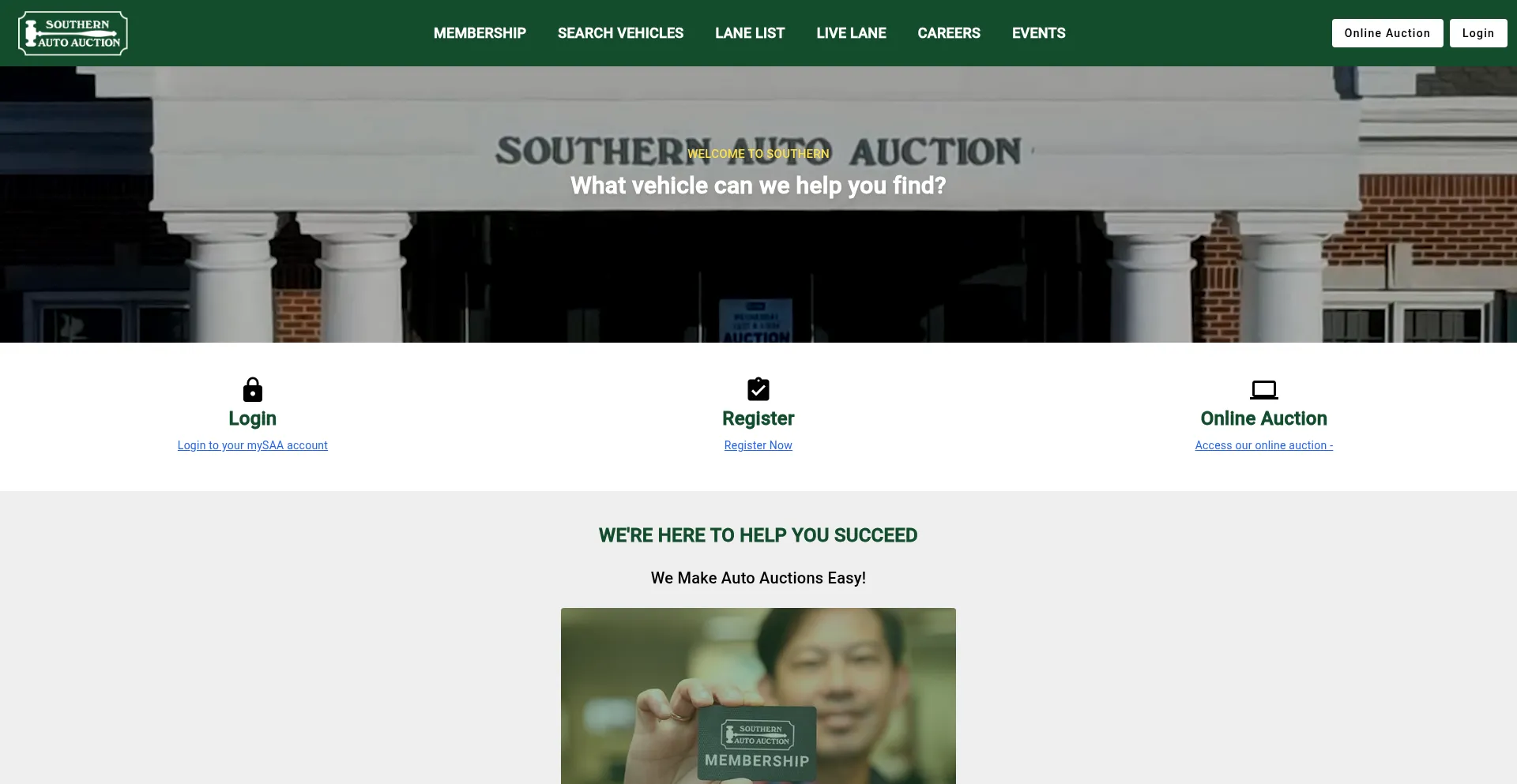 Website screenshot of Saa.com