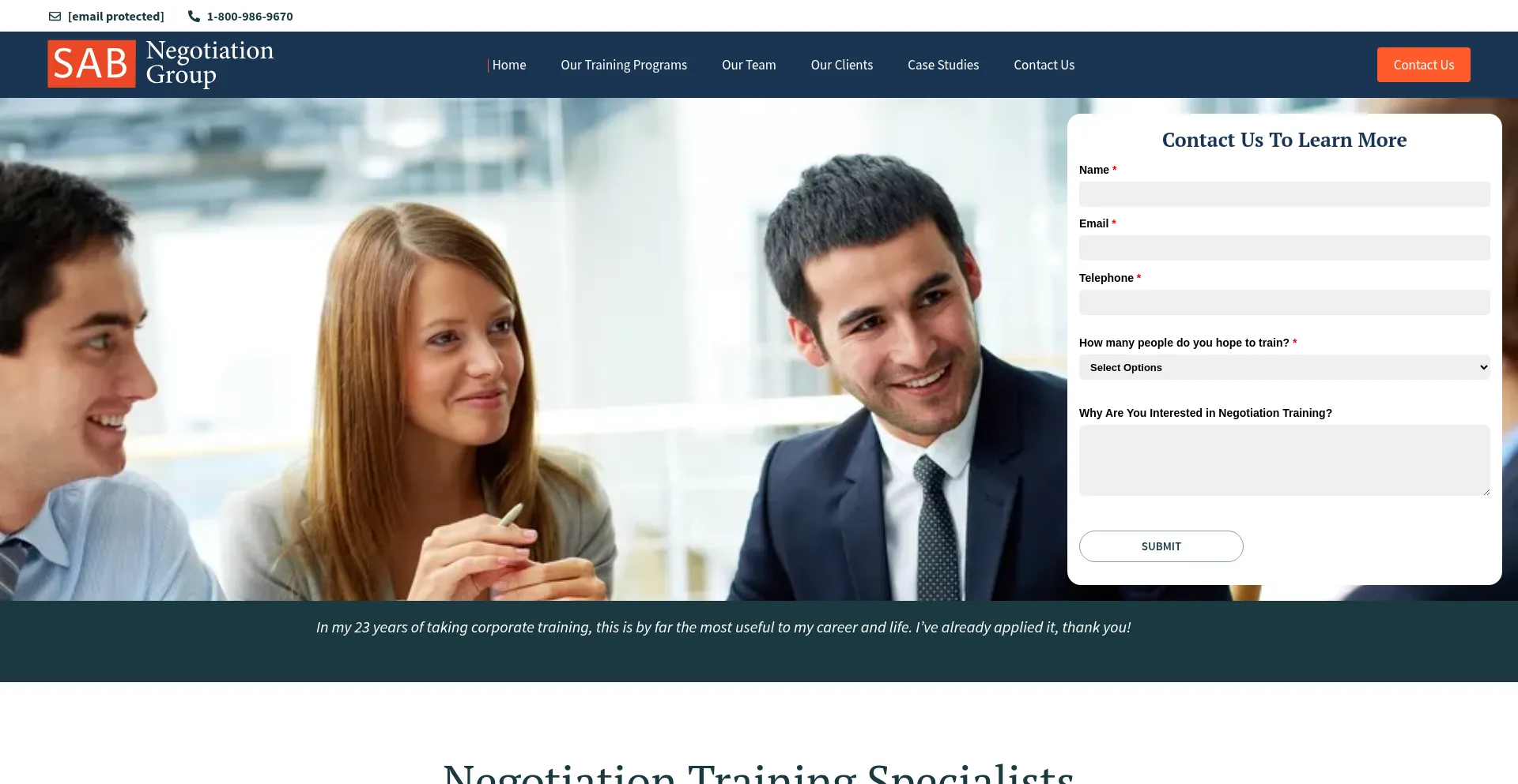 Website screenshot of Sabonline.com