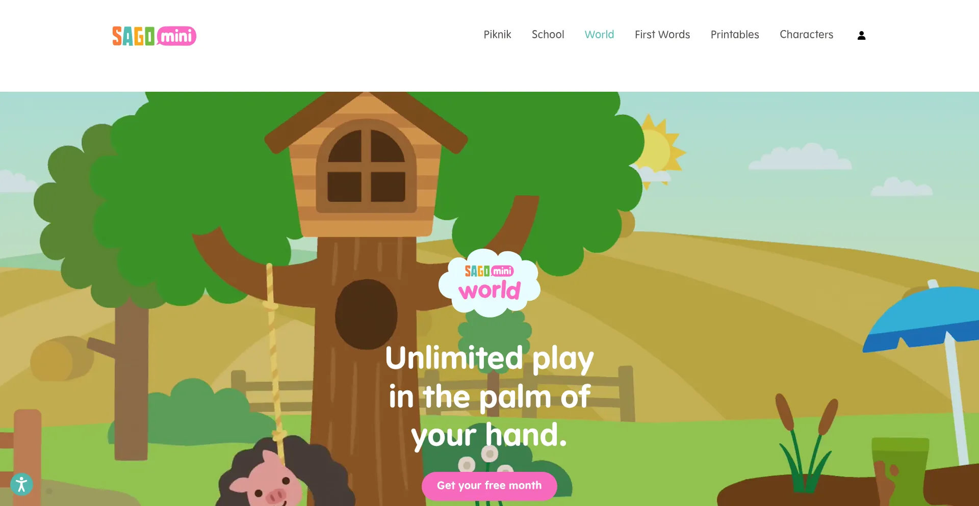 Website screenshot of Sagominiworld.com