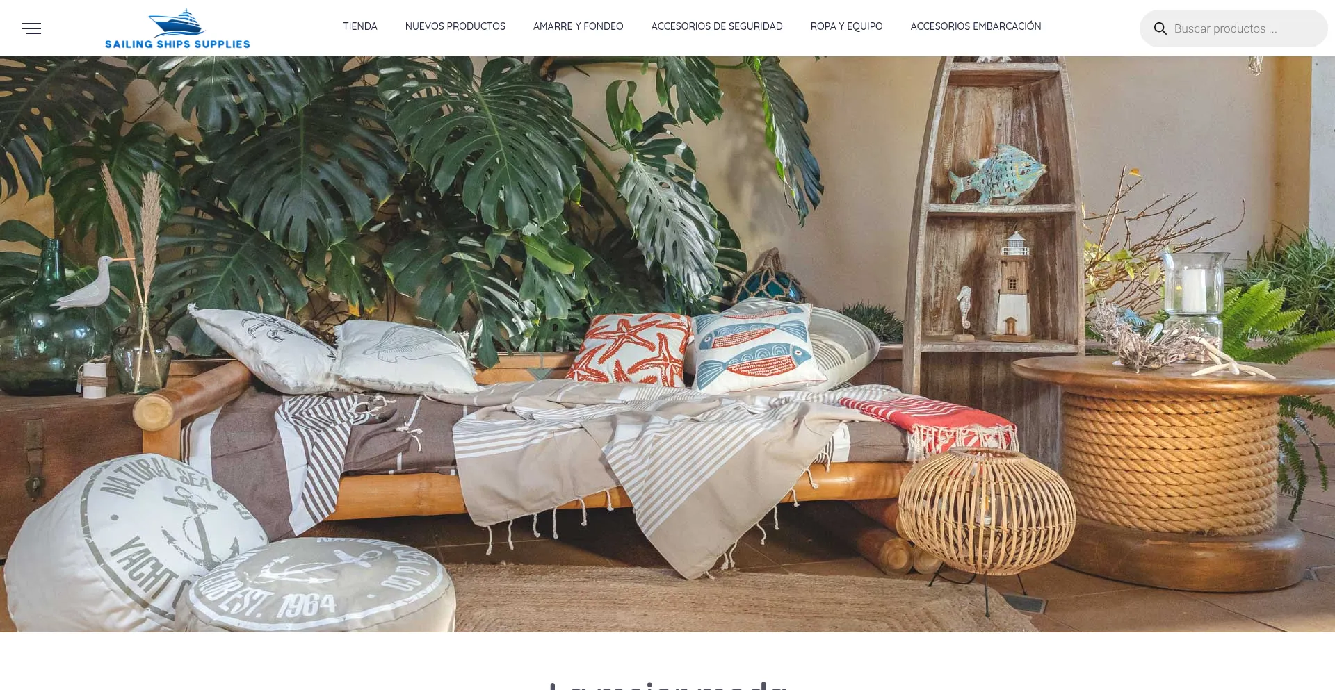 Website screenshot of Sailingshipssupplies.com