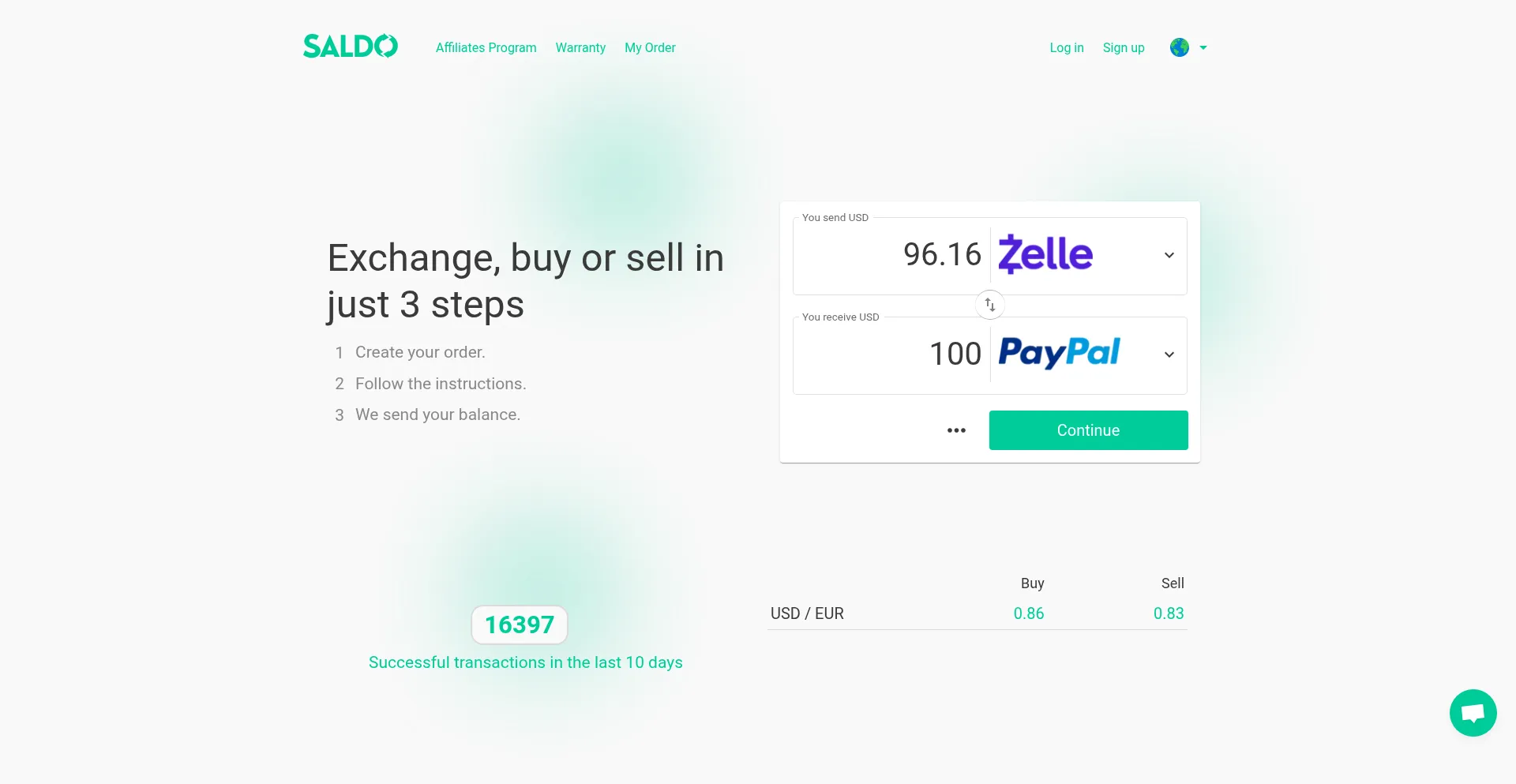 Website screenshot of Saldo.com.ar