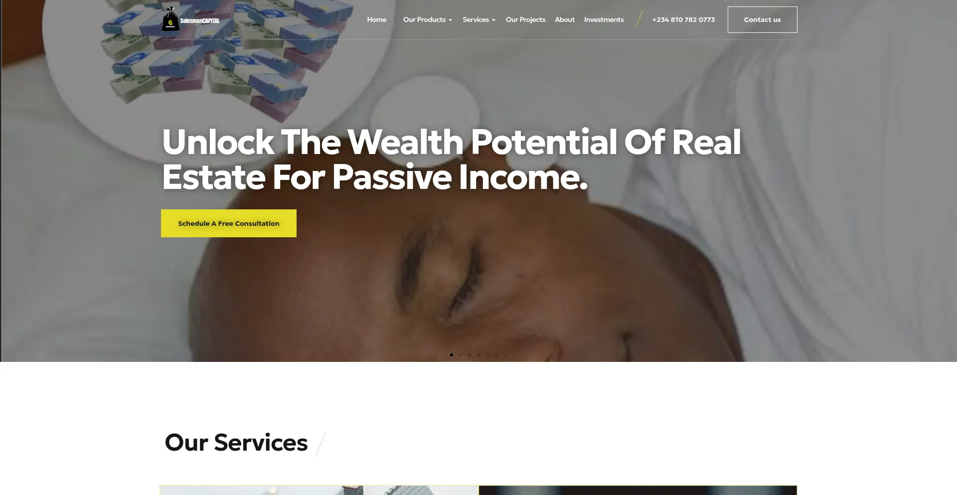 Website screenshot of Salesmancapital.org