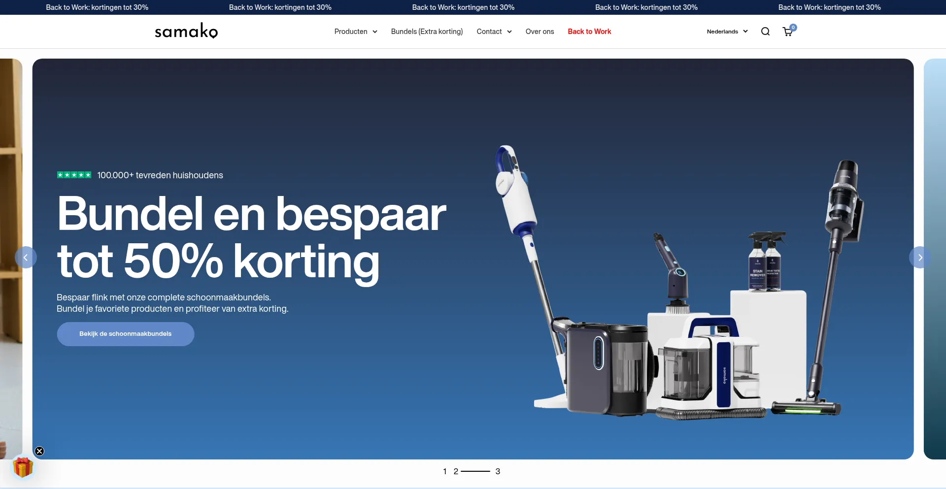 Website screenshot of Samakocleaning.com