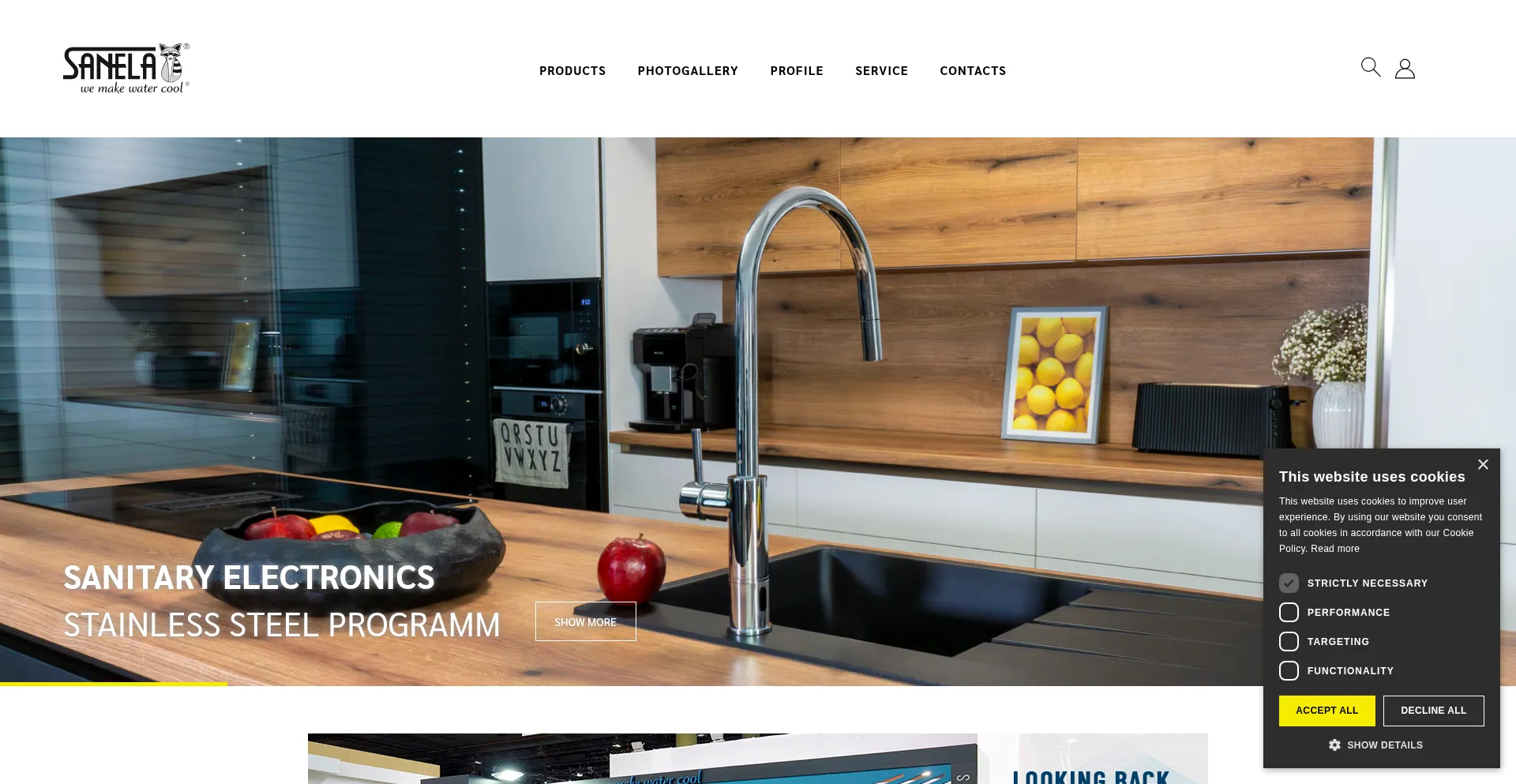 Website screenshot of Sanelapty.co.za