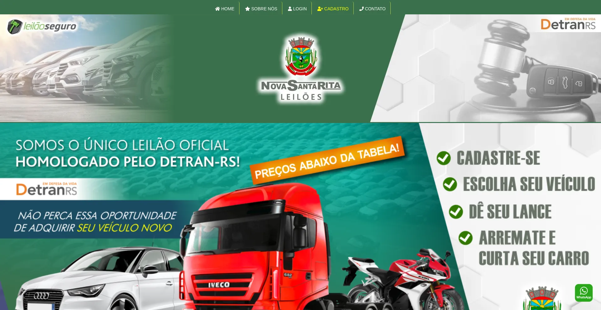 Website screenshot of Santaritaoficialgrupo.com