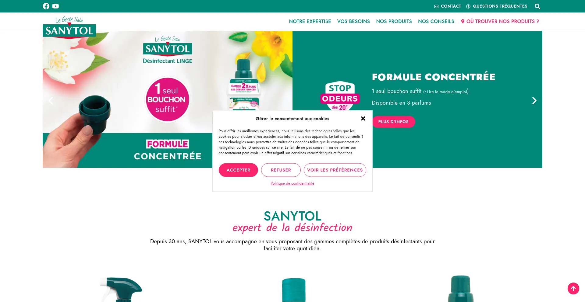Sanytol.fr Screenshot