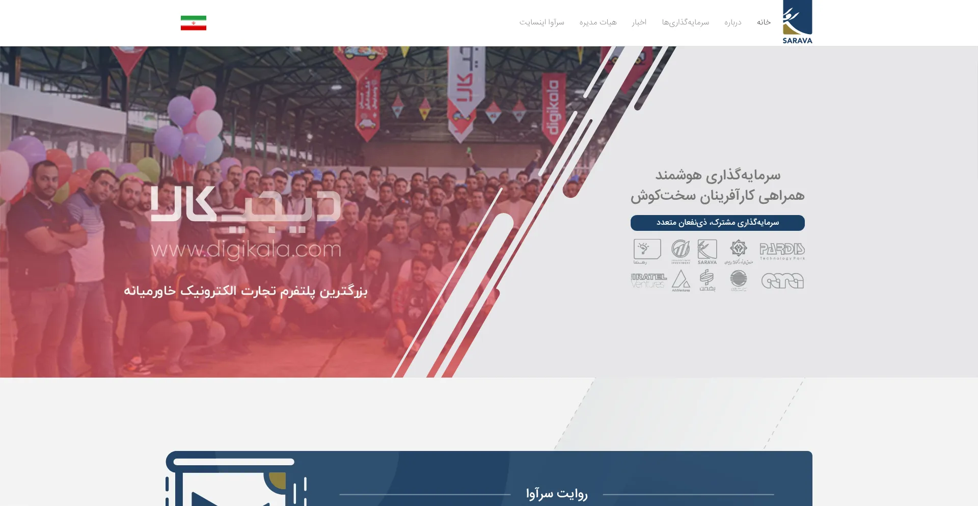 Website screenshot of Saravapars.com