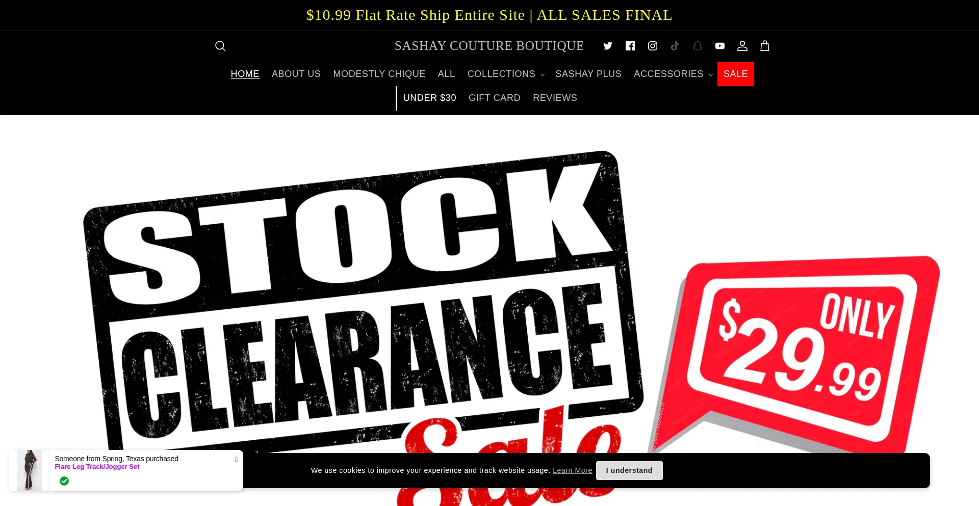 Sashaycouturetheboutique.com Screenshot
