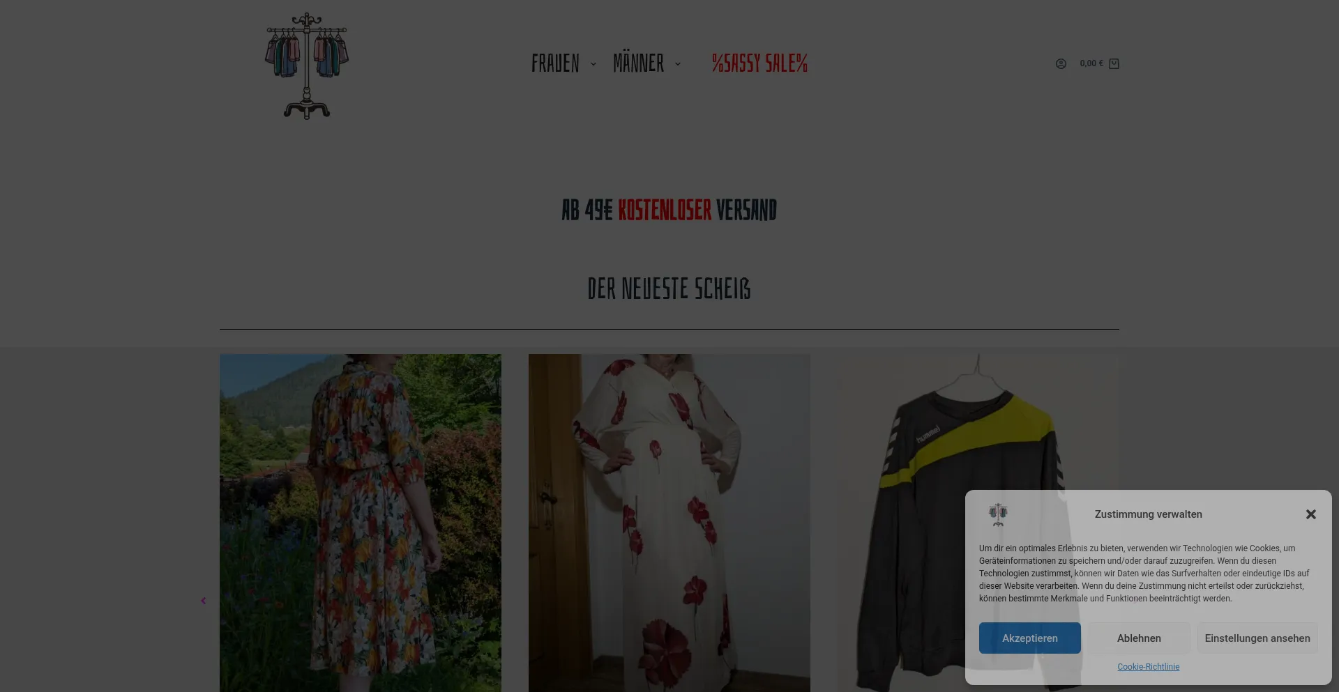 Website screenshot of Sassy-seekers.com