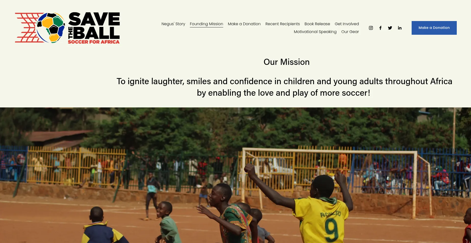 Savetheballsoccerforafrica.com