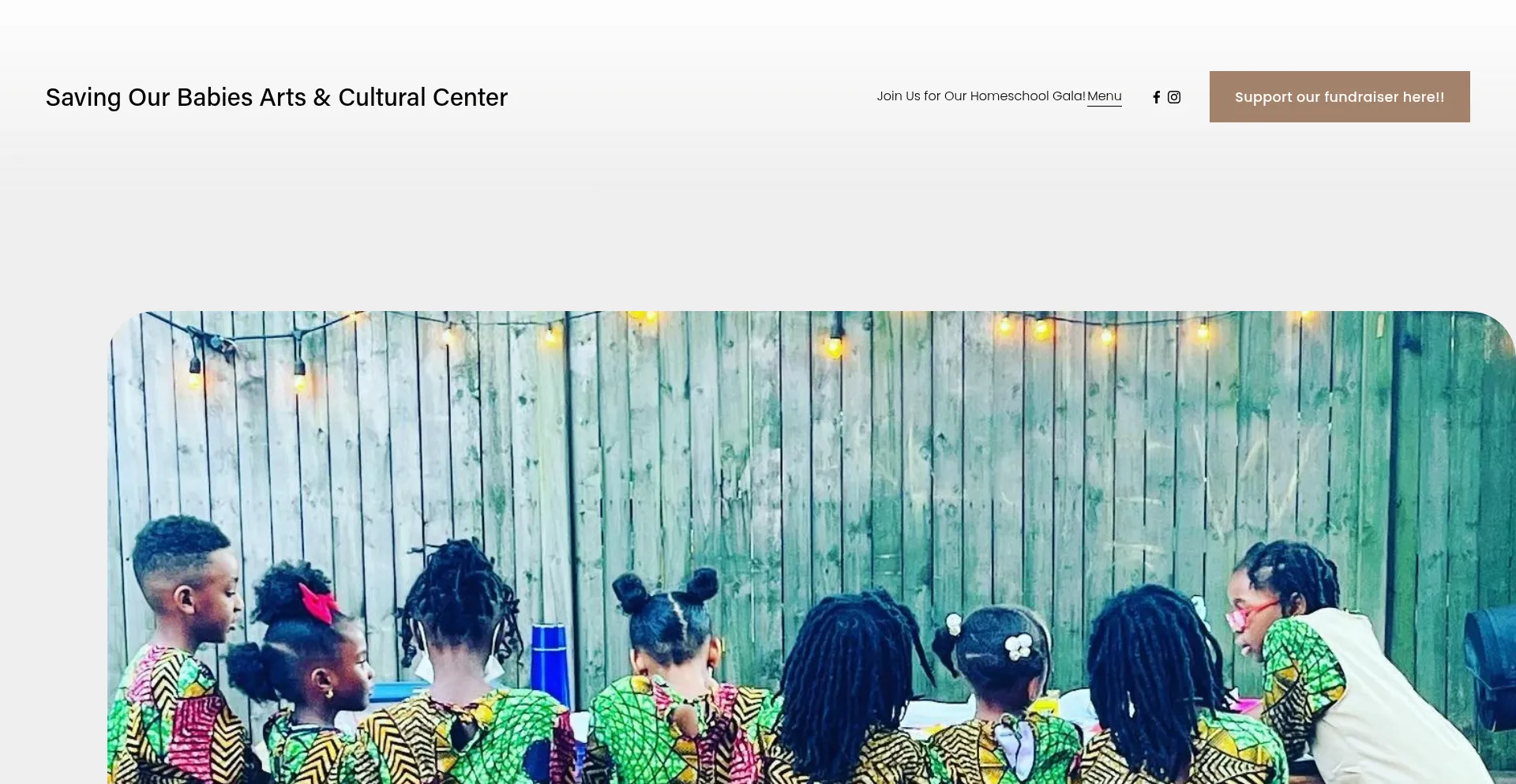 Website screenshot of Savingourbabies.org