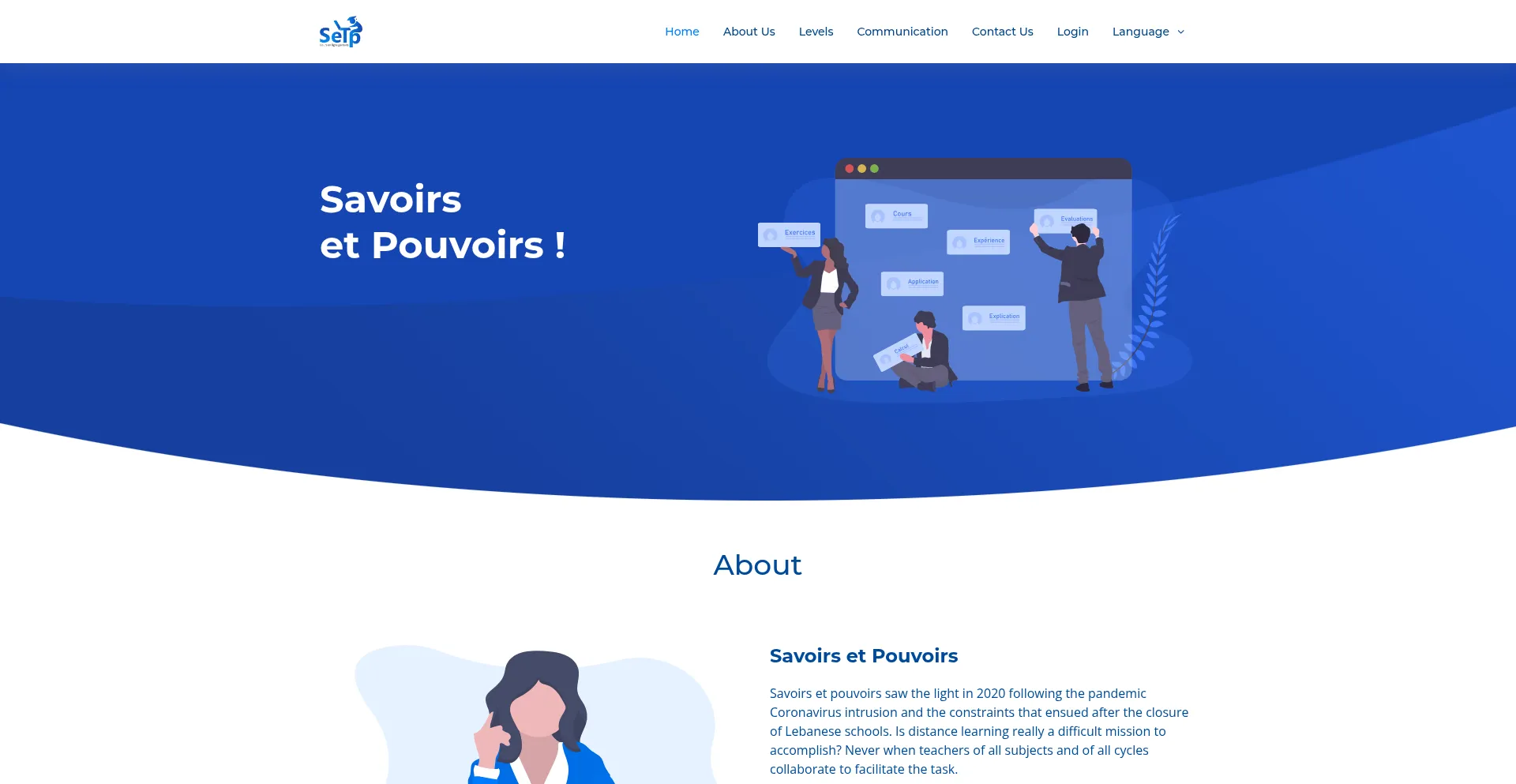 Website screenshot of Savoirsetpouvoirs.com