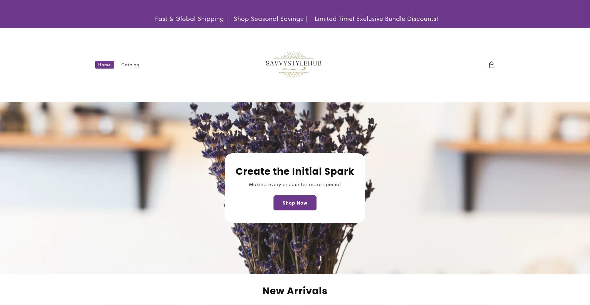 Website screenshot of Savvystylehub.com