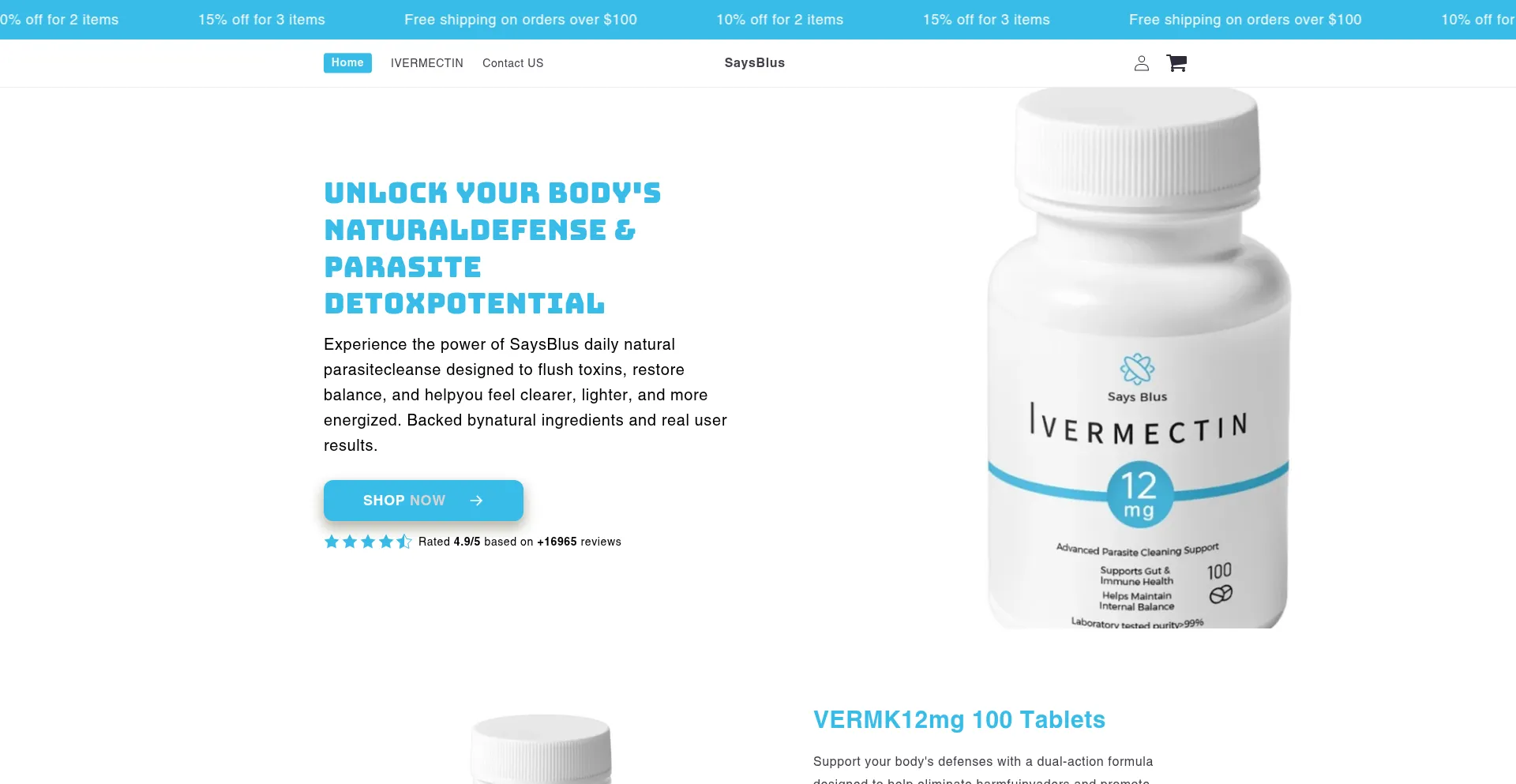 Website screenshot of Saysblus.site