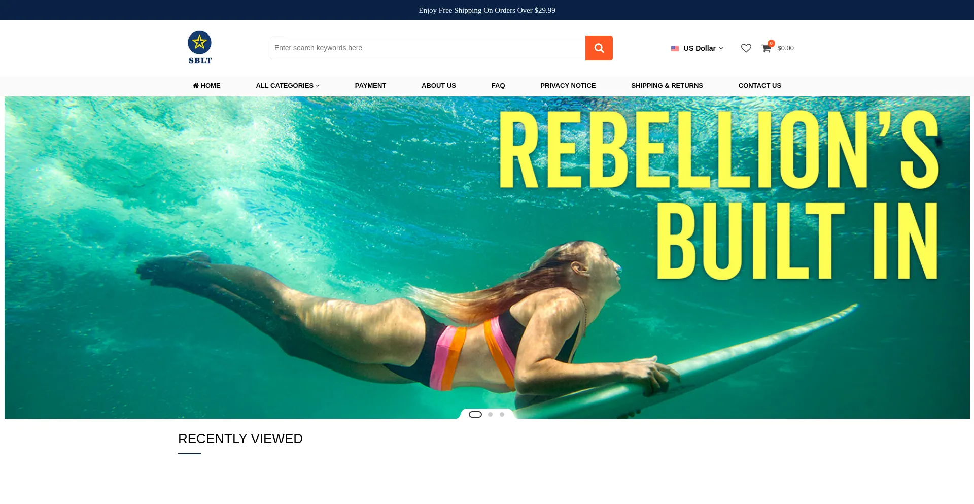 Website screenshot of Sblt.net