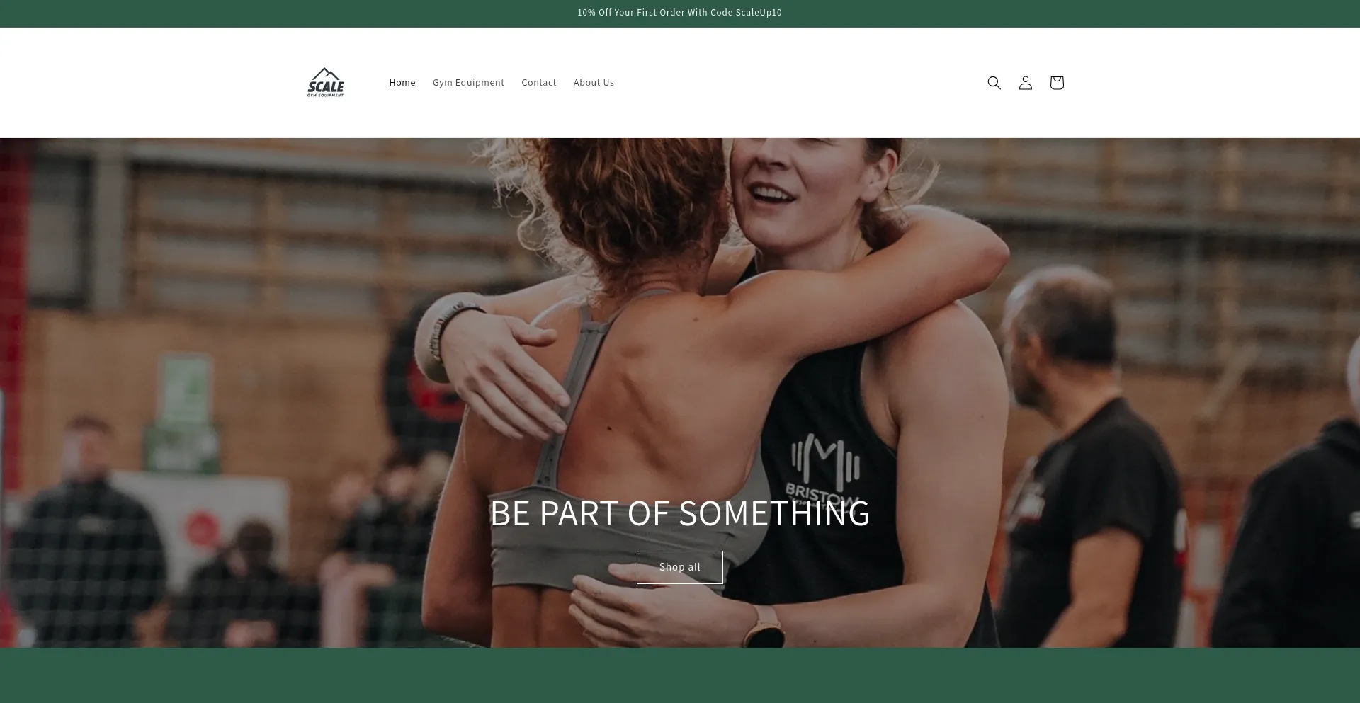 Website screenshot of Scalegymequipment.com