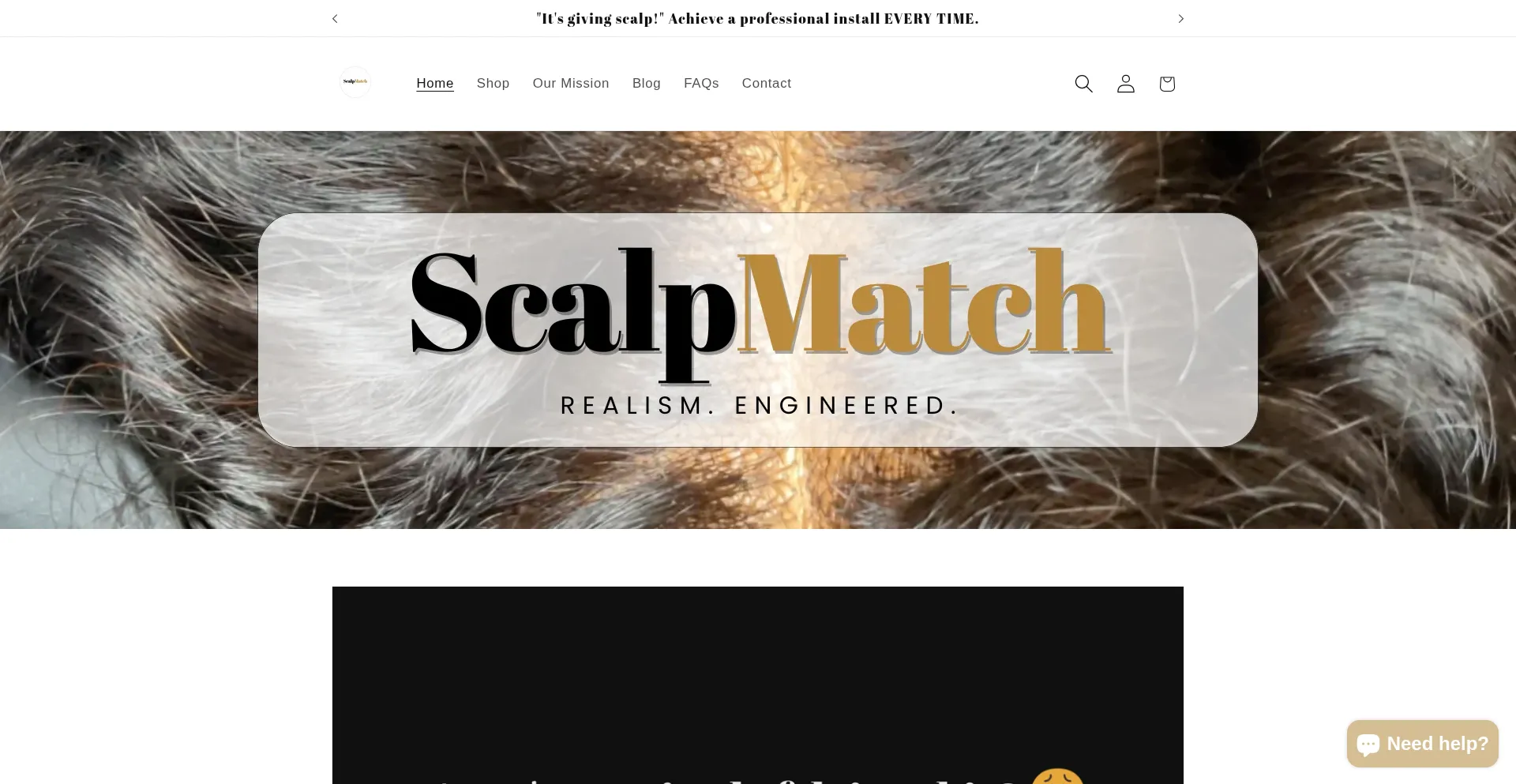 Website screenshot of Scalpmatch.com