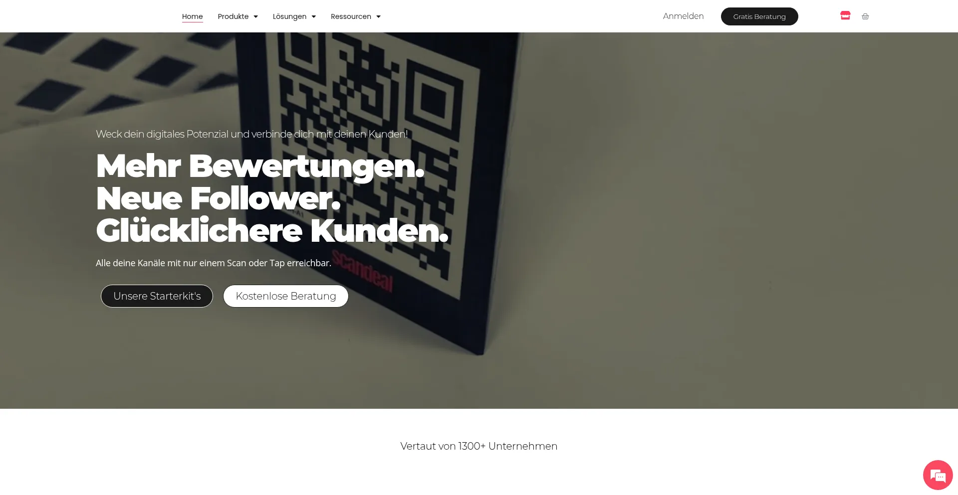 Website screenshot of Scandeal.ch