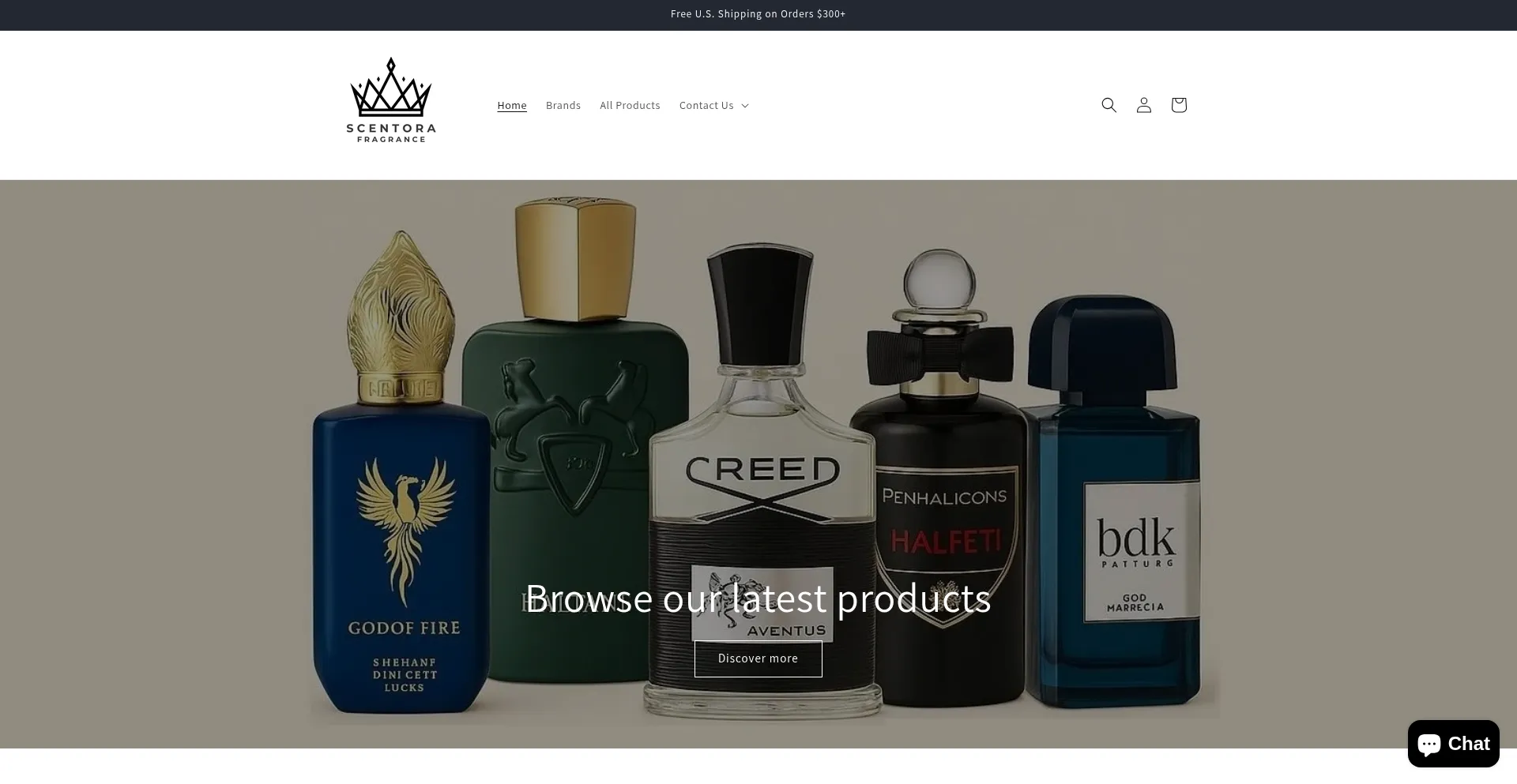 Website screenshot of Scentorafragrance.com