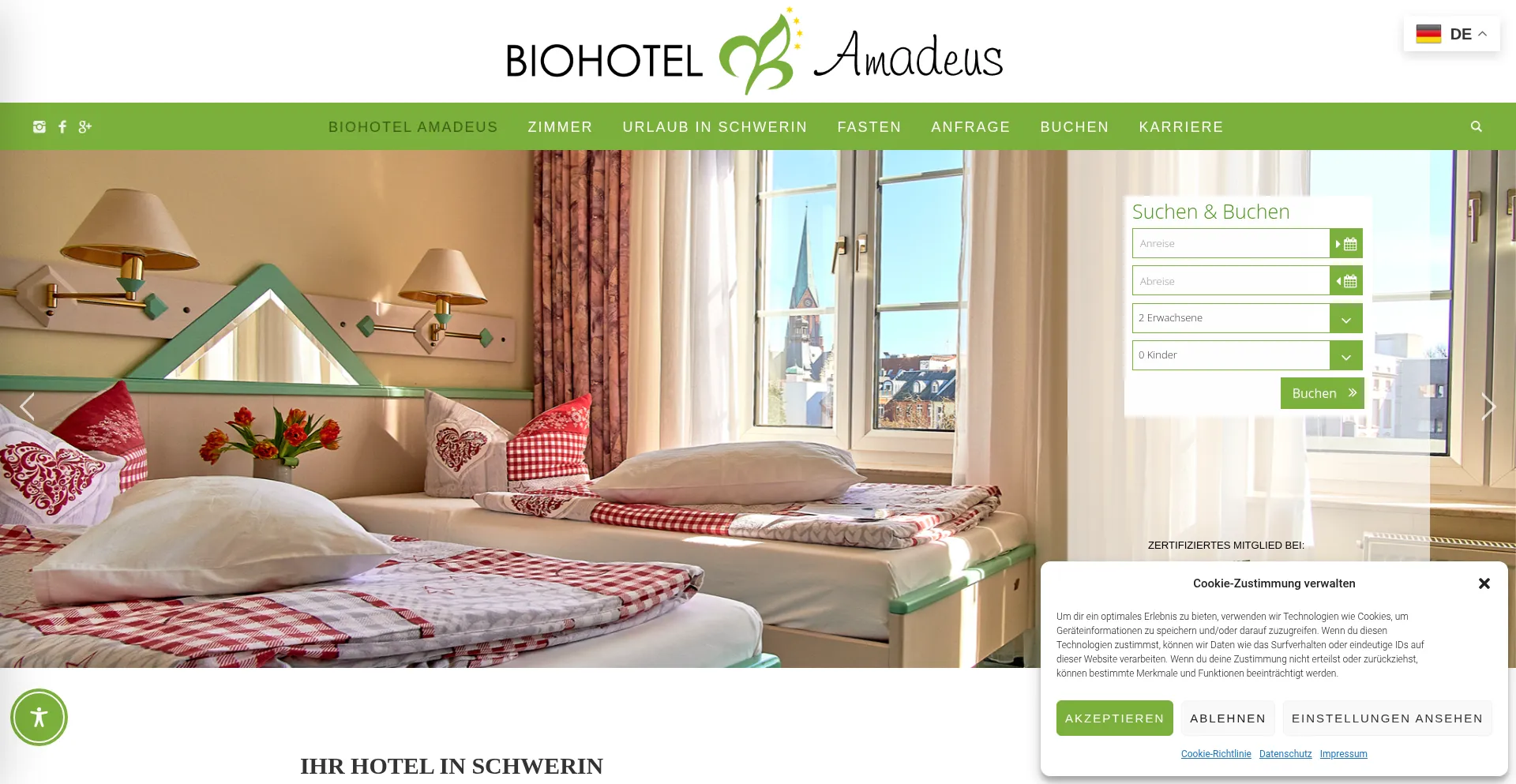 Website screenshot of Schwerin.cc