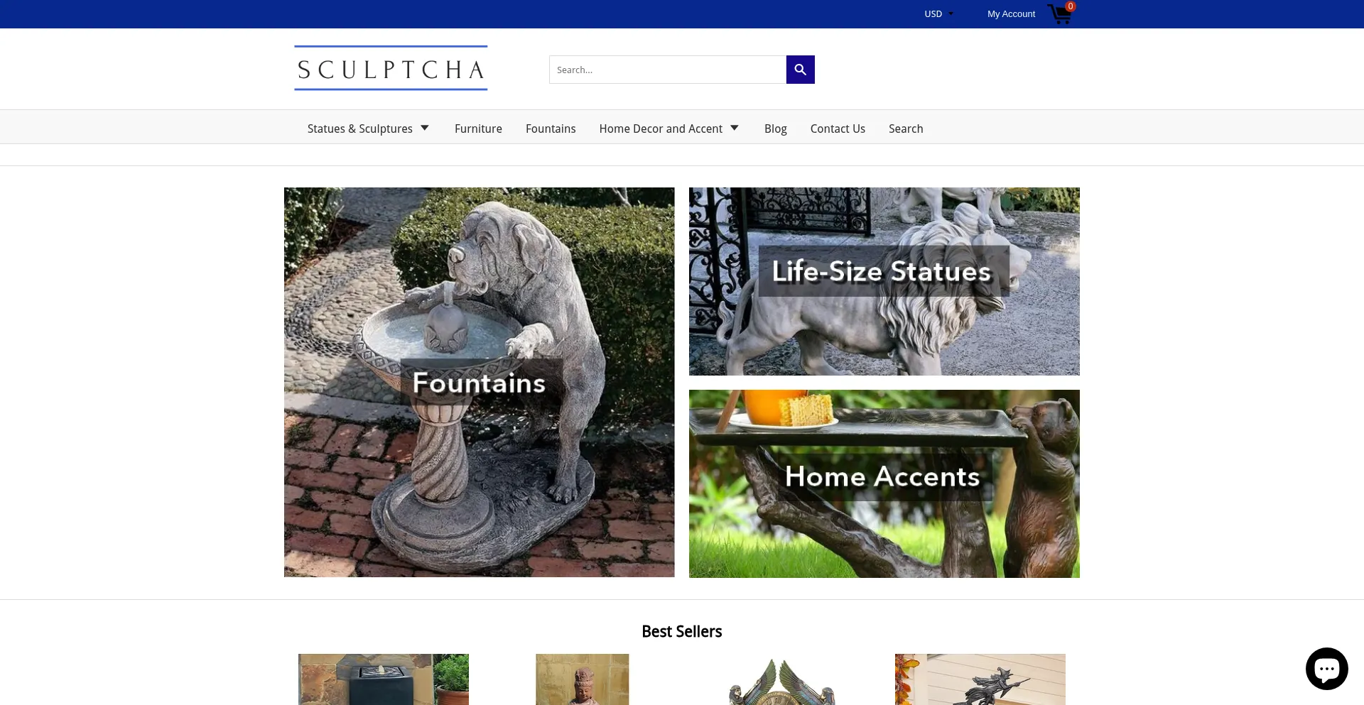 Website screenshot of Sculptcha.com