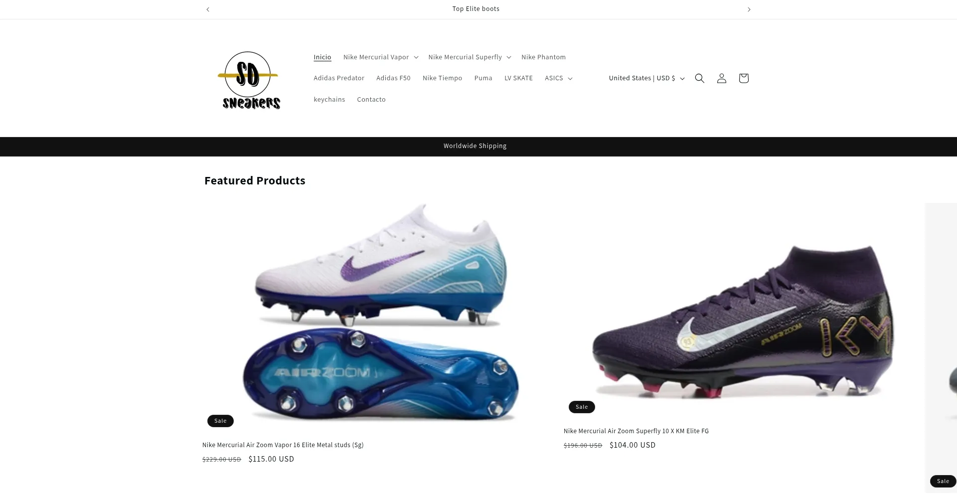 Sdsneakers.com Screenshot