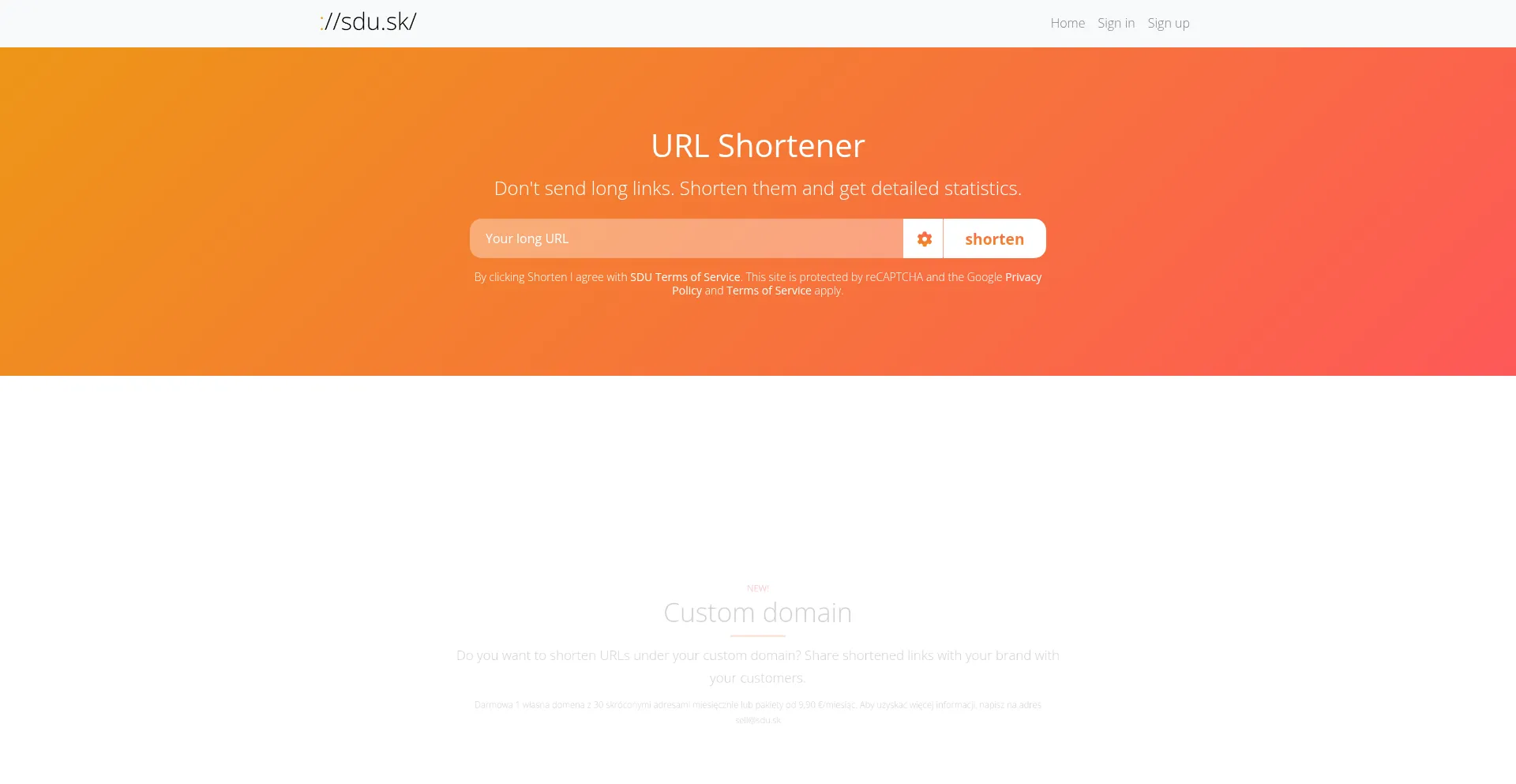 Website screenshot of Sdu.sk