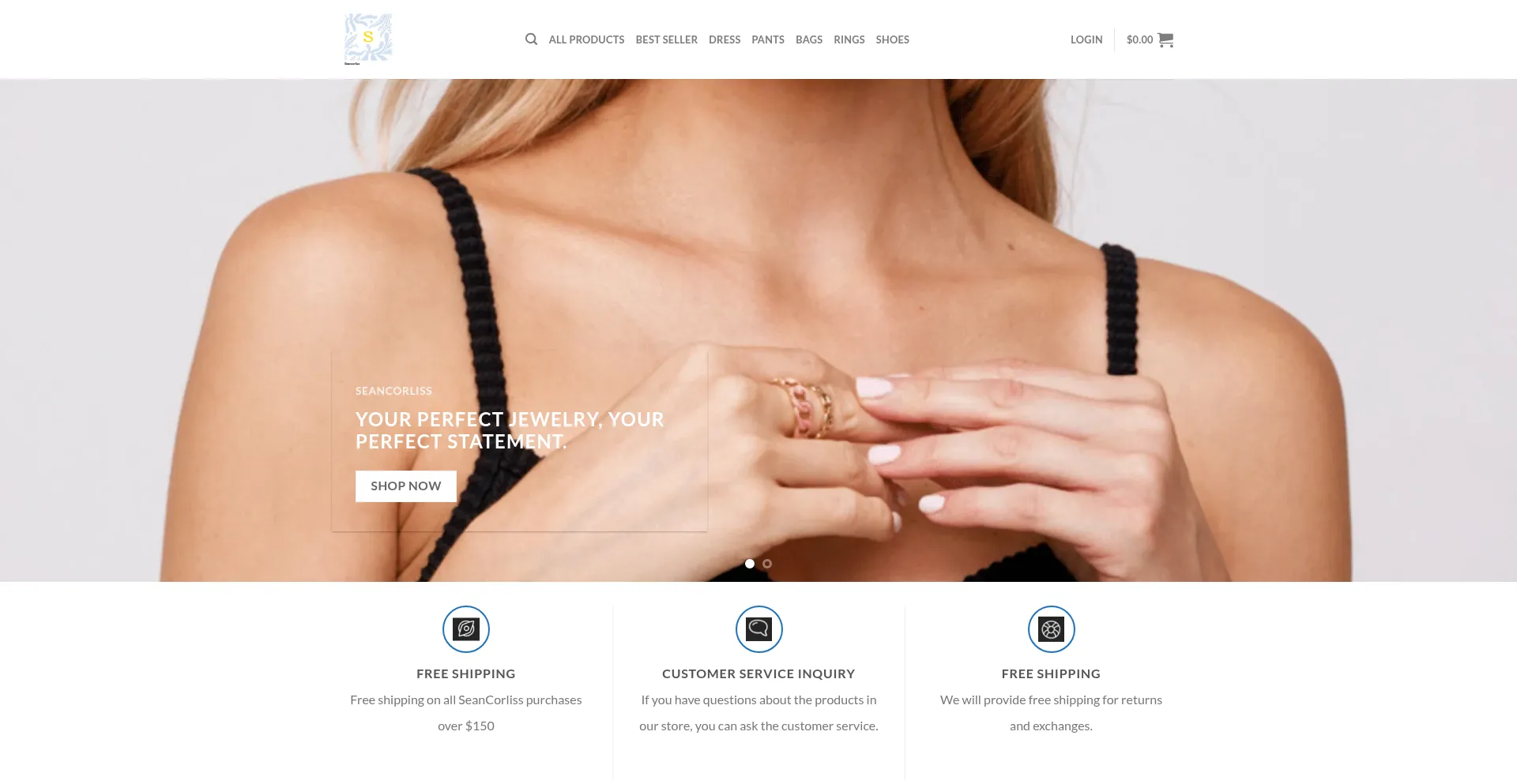 Website screenshot of Seancorliss.com
