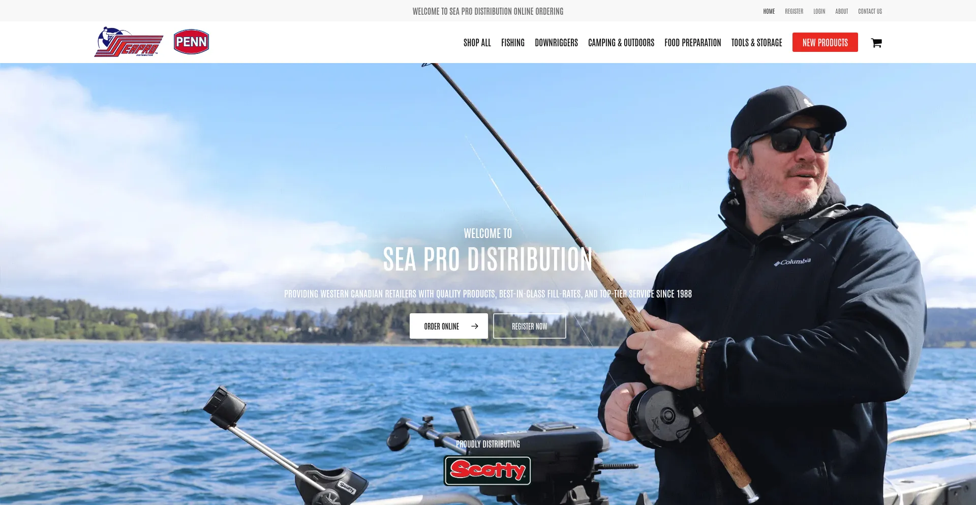 Website screenshot of Seaprodistribution.com