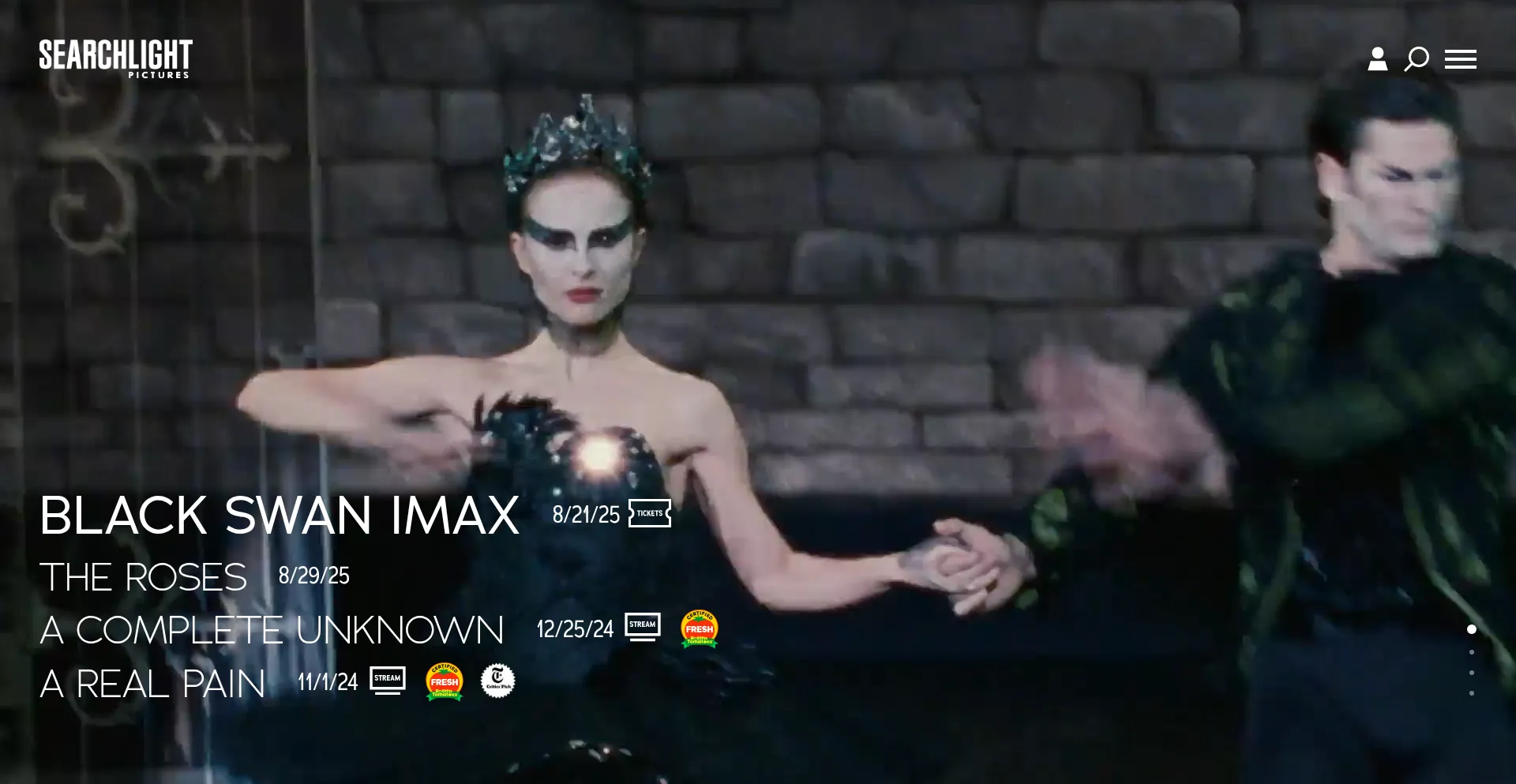 Website screenshot of Searchlightpictures.com
