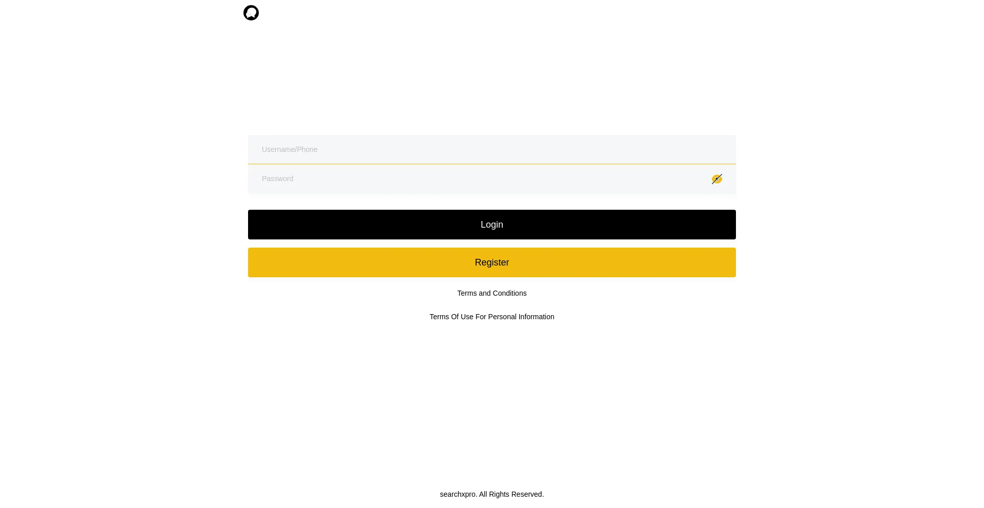 Website screenshot of Searchxpro.click