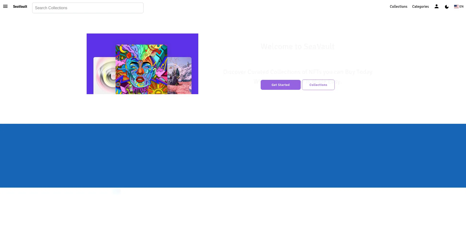 Website screenshot of Seavault.org