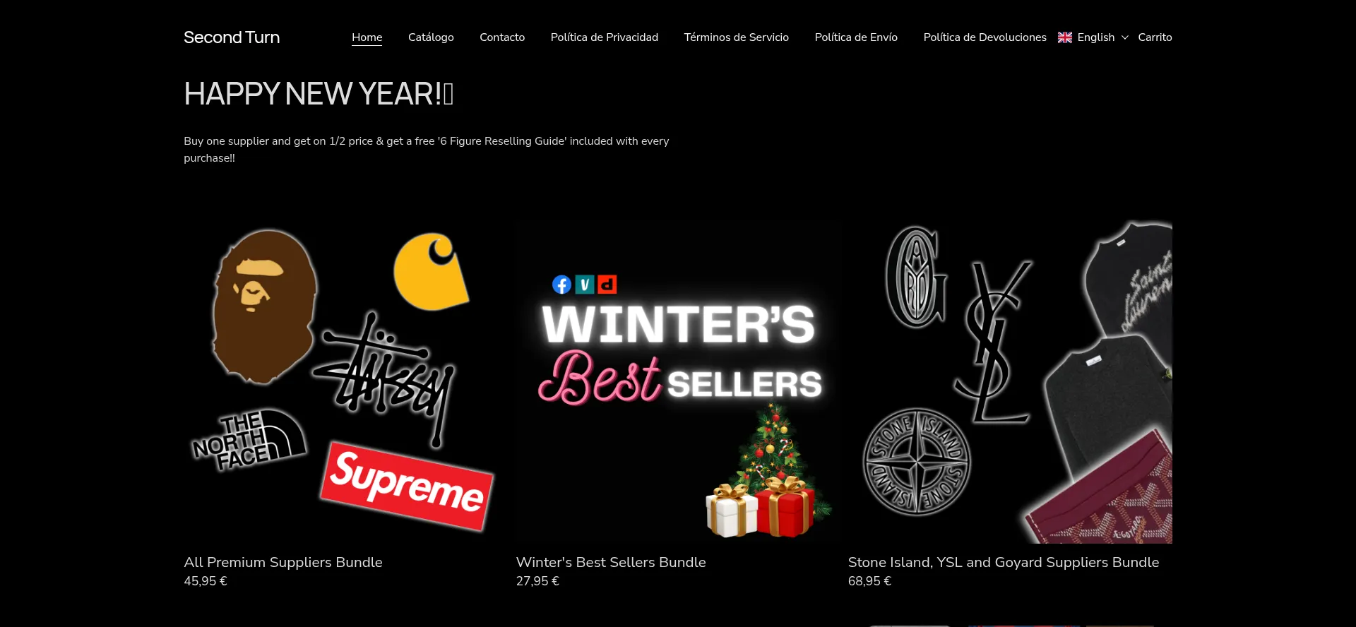 Website screenshot of Secondturn.club