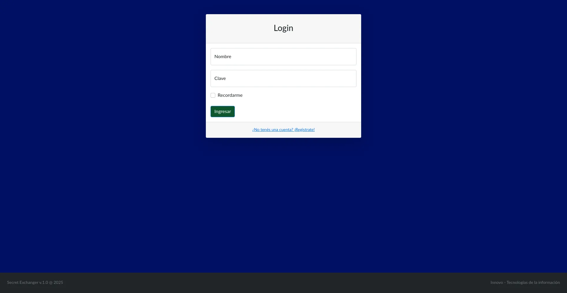 Secretexchanger.innovotecnologias.com.ar