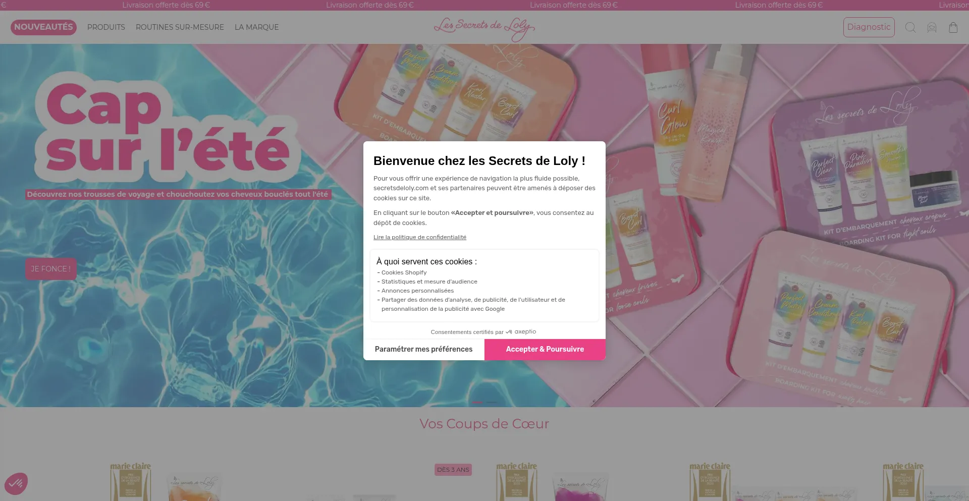 Website screenshot of Secretsdeloly.com