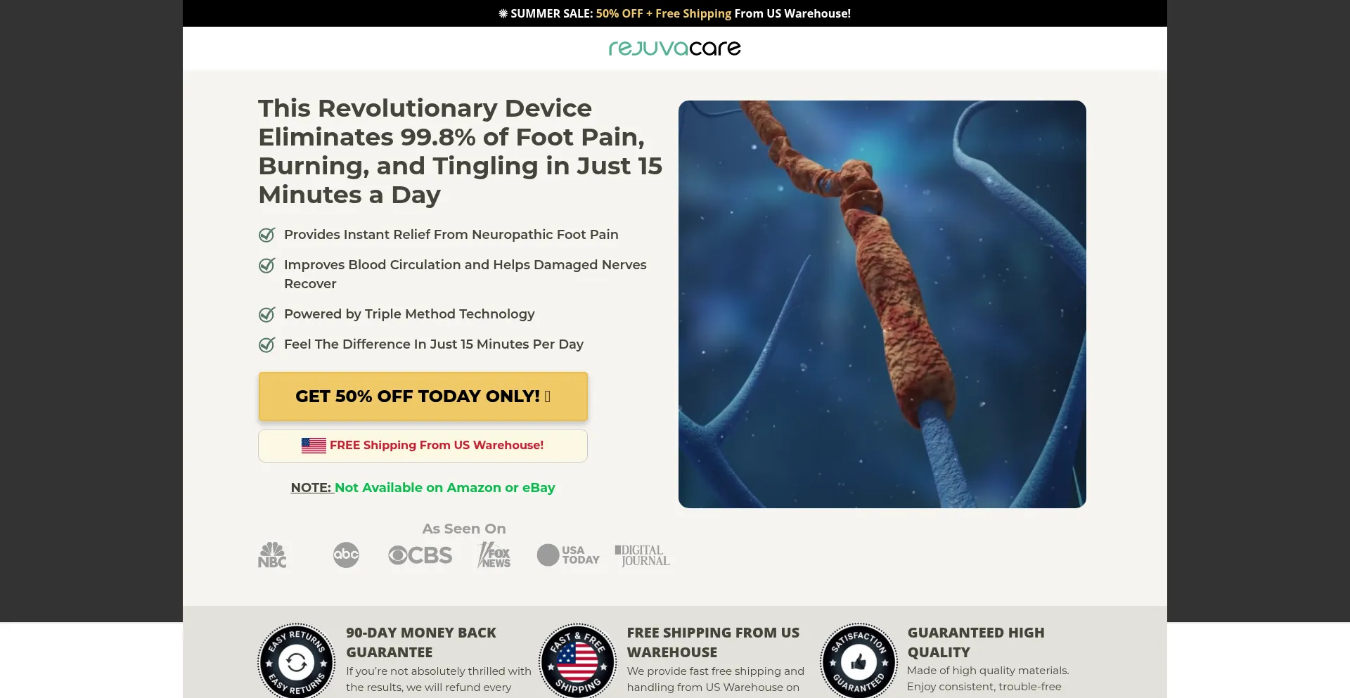 Website screenshot of Secure.rejuvacare.com