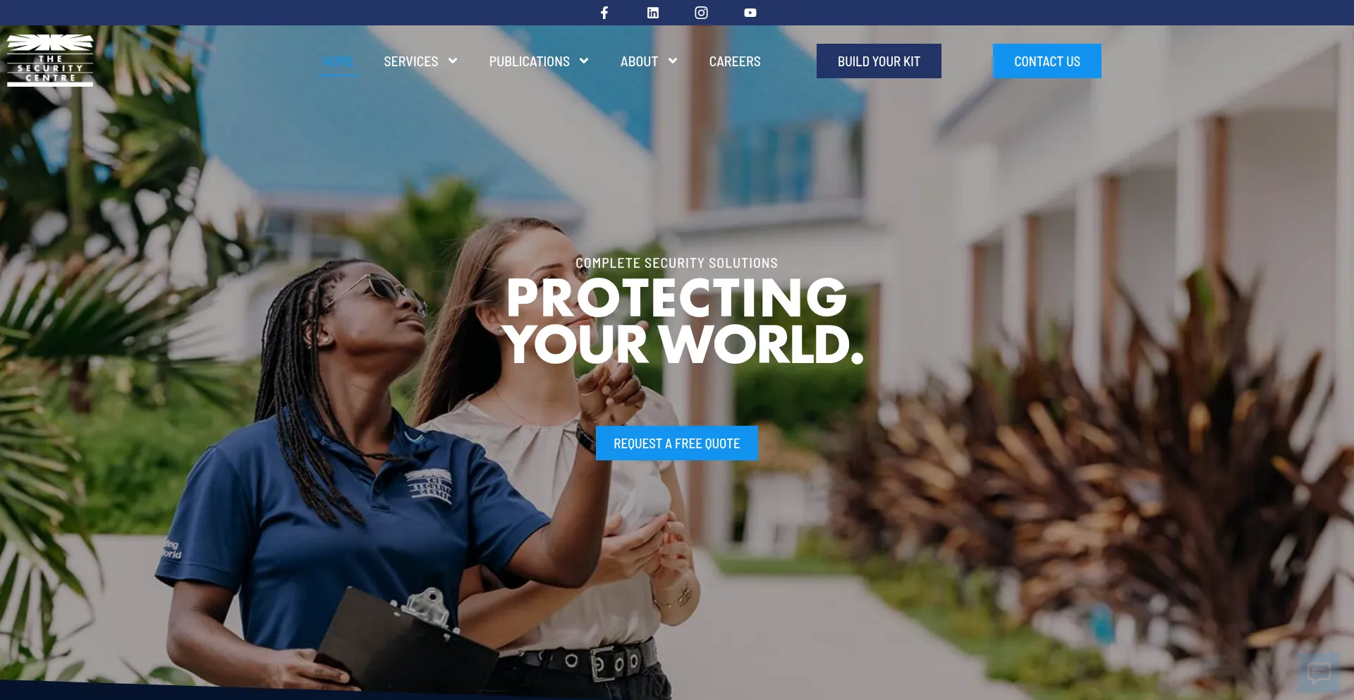 Website screenshot of Security.ky