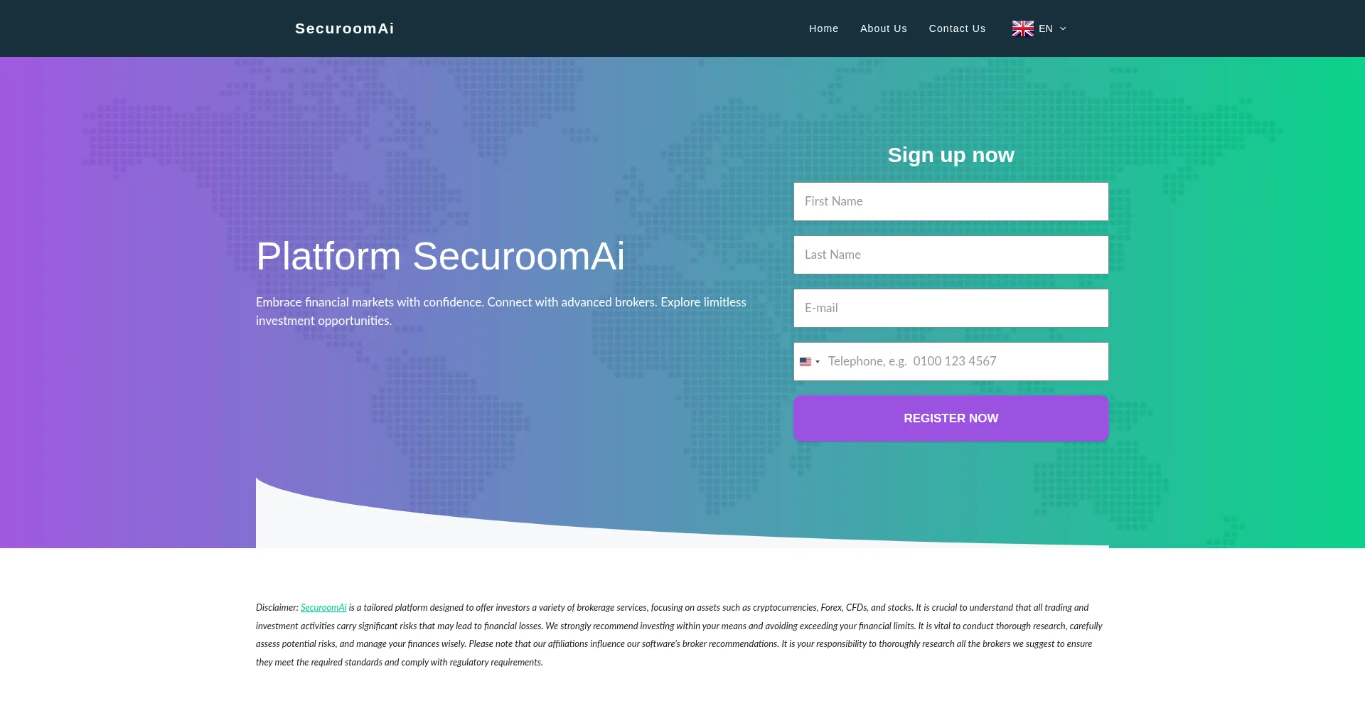 Website screenshot of Securoomai.net