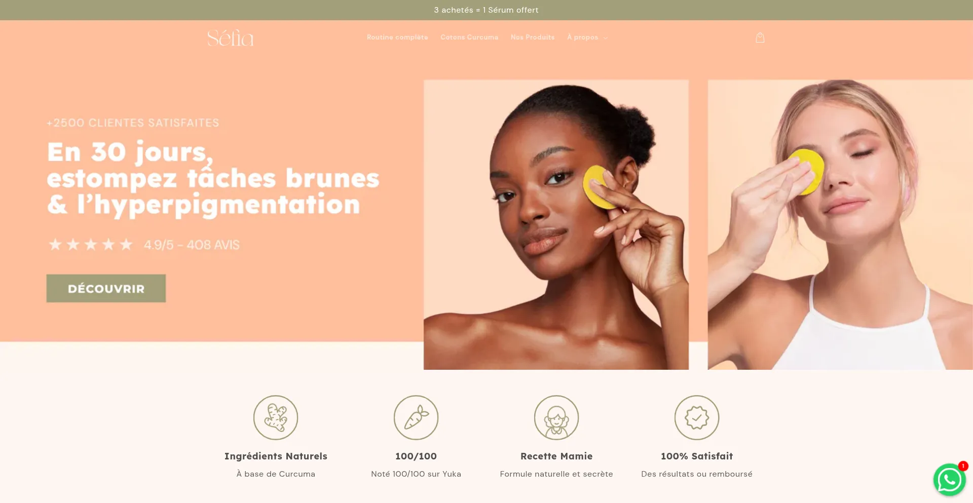 Website screenshot of Sefia.co
