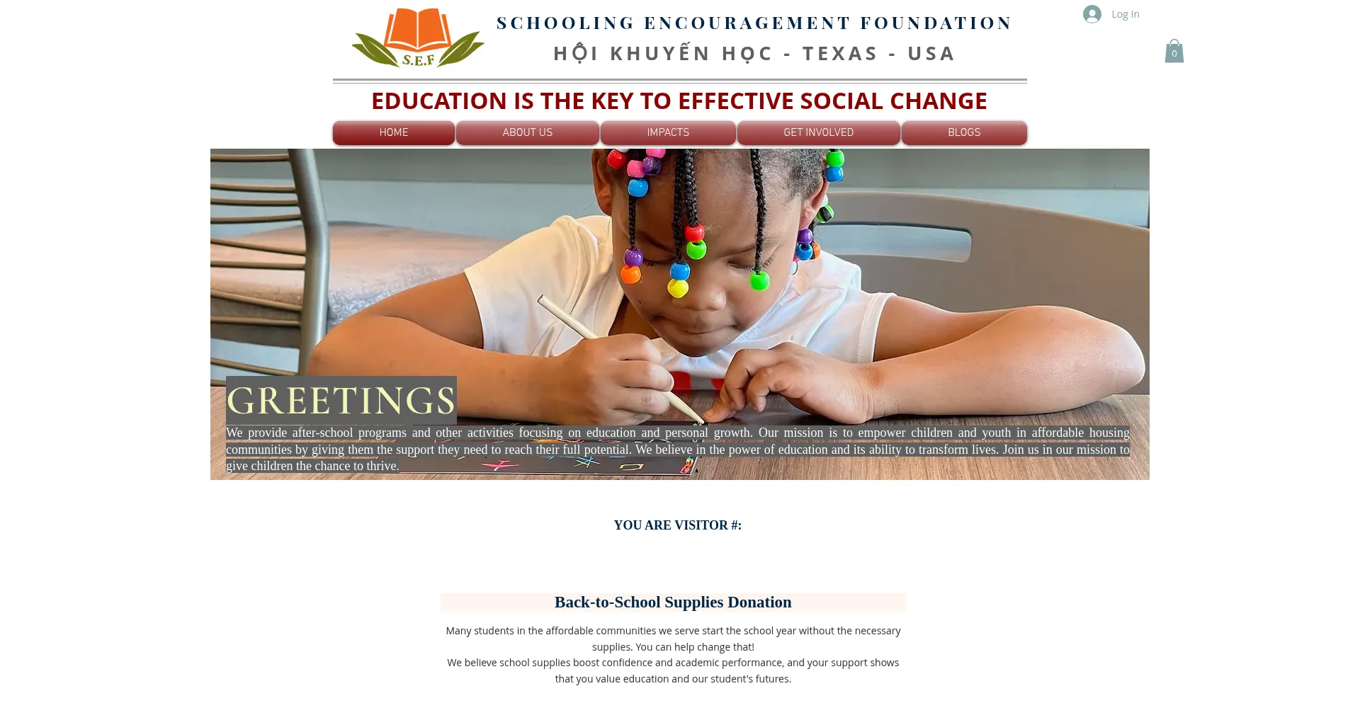 Website screenshot of Sefsalc.org