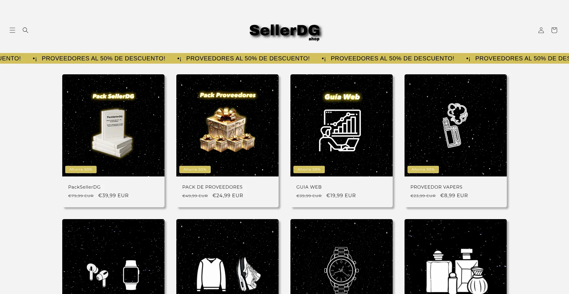 Website screenshot of Sellerdg.com