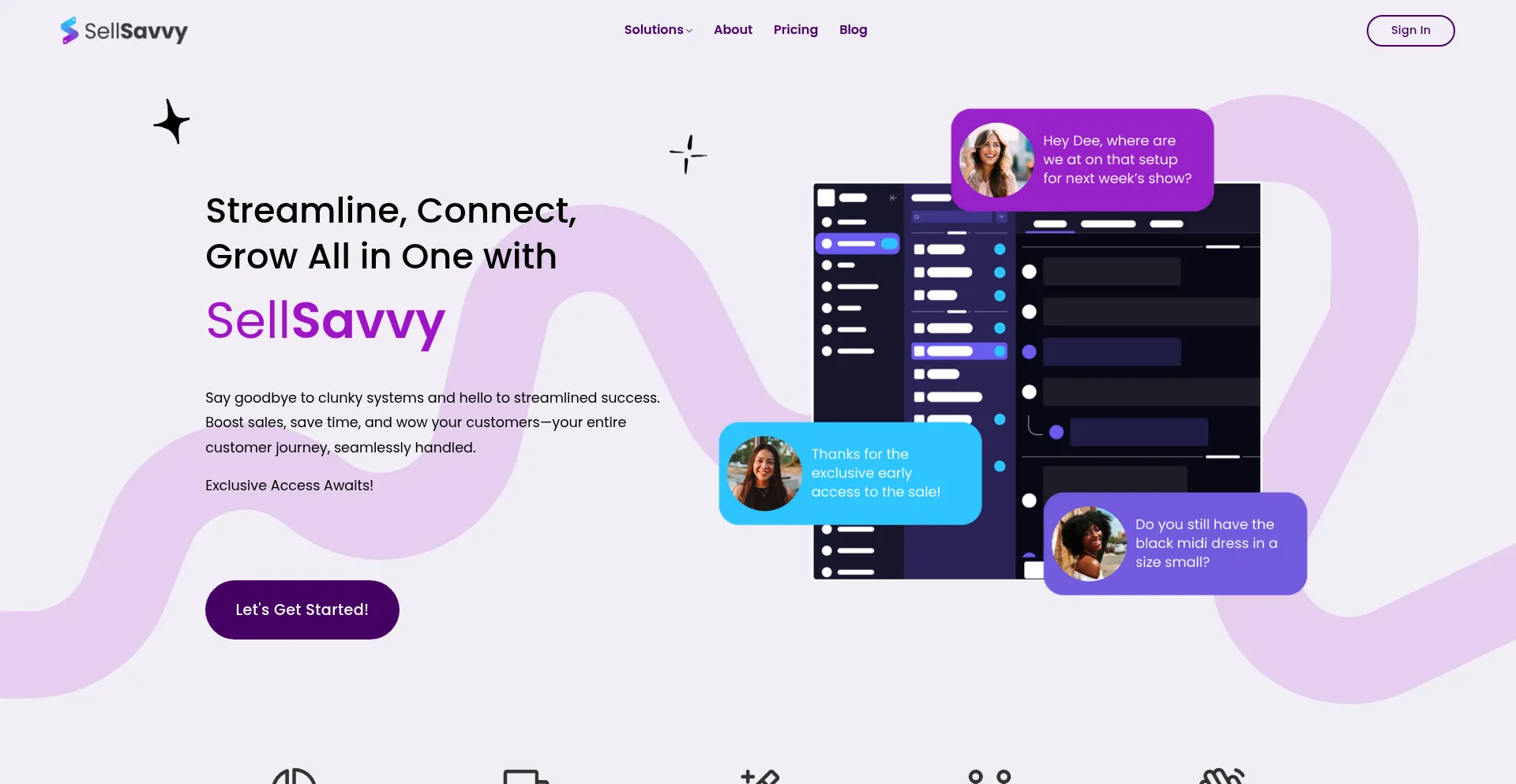 Website screenshot of Sellsavvy.com